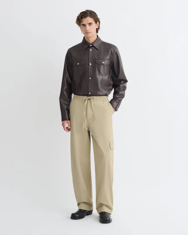 Navid - Tech Twill Balloon-Leg Pants - Pebble sold by Nanushka