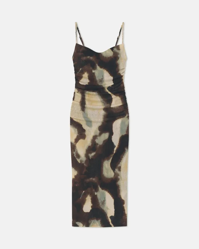 Alexa - Mesh Jersey Dress - Watercolor Sage sold by Nanushka