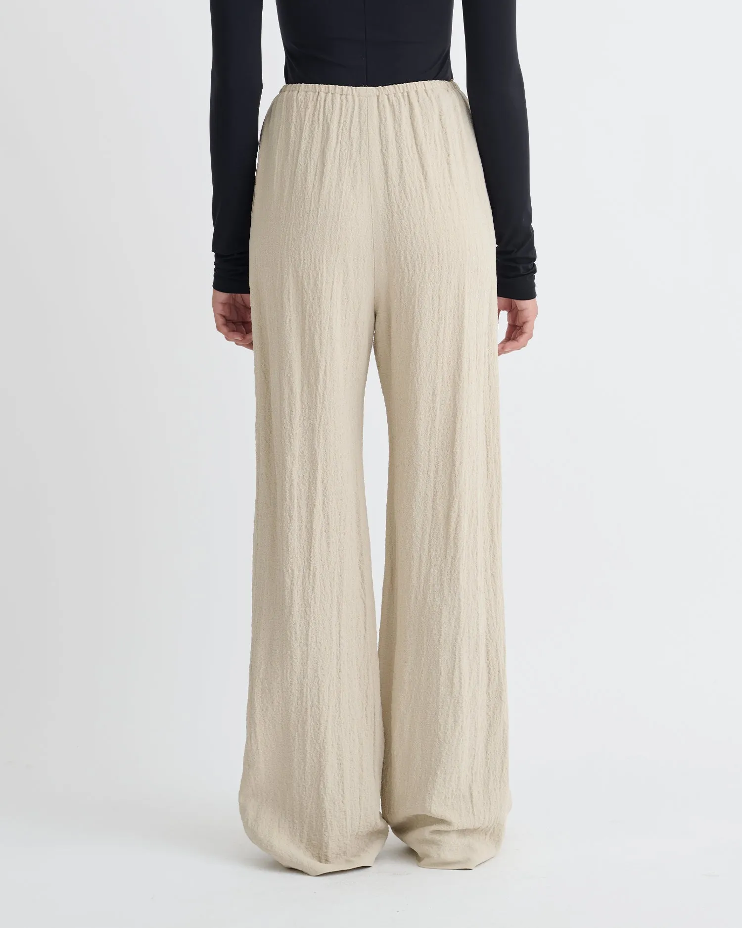 Arvenn - Seersucker Suiting Pants - Sand sold by Nanushka product image thumbnail 5