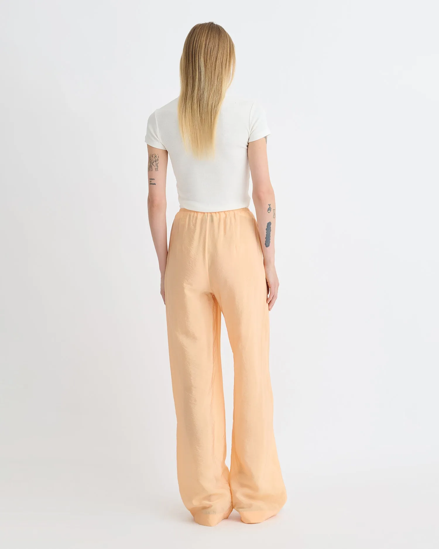 Arvenn - Crepe Organza Pants - Apricot sold by Nanushka product image thumbnail 3