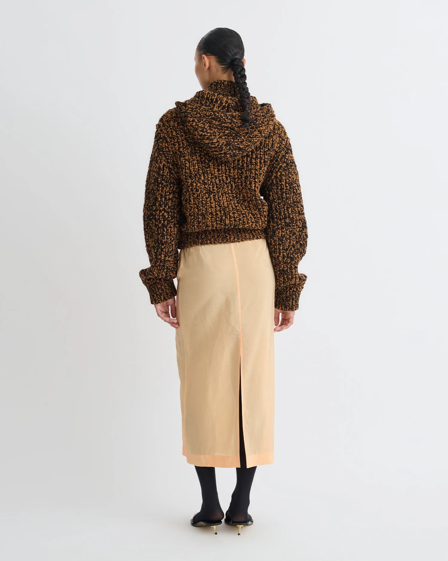 Ciar - Crepe Organza Mid-Length Skirt - Apricot sold by Nanushka product image thumbnail 3