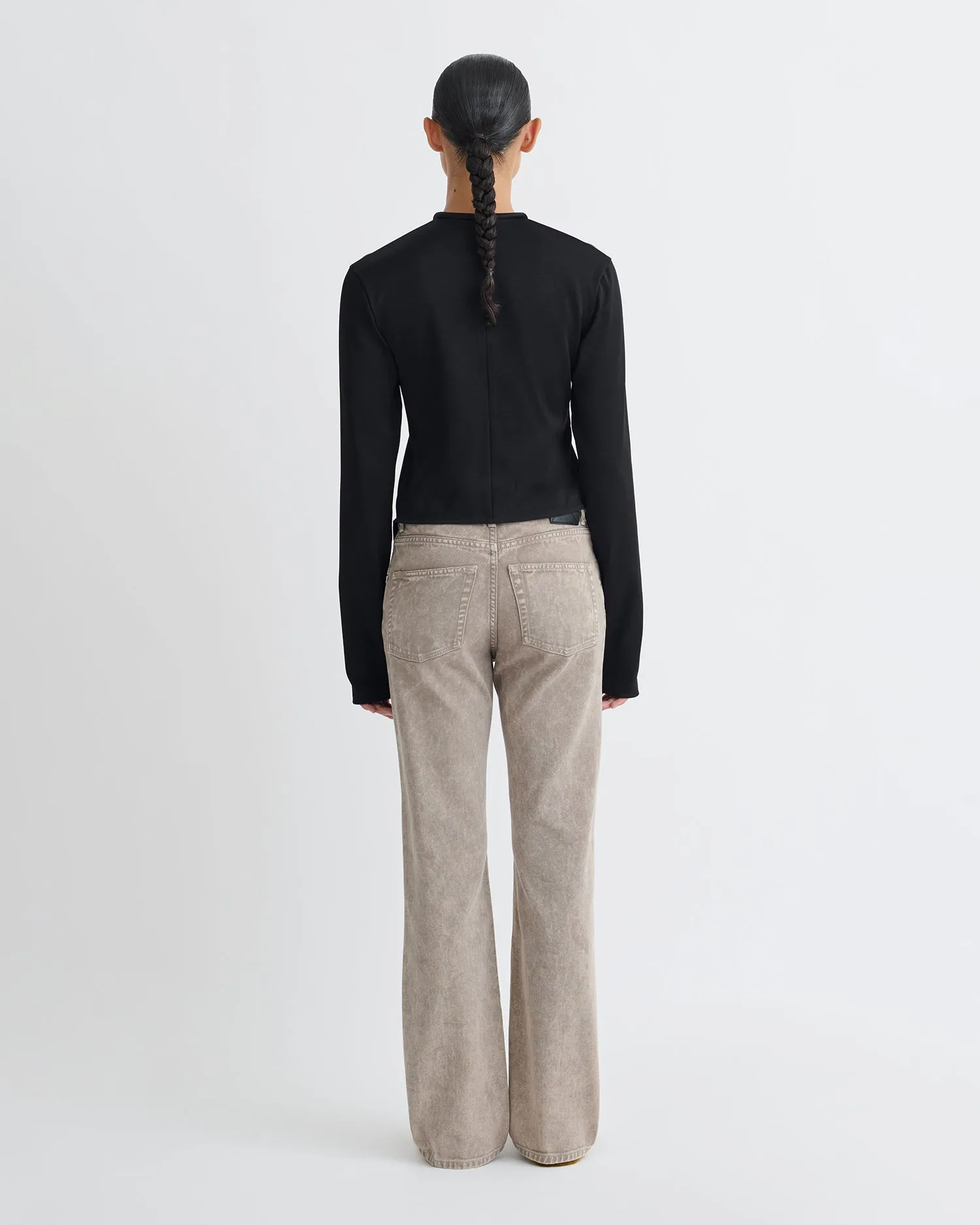 Endah - Crisp Satin Top - Black sold by Nanushka product image thumbnail 3