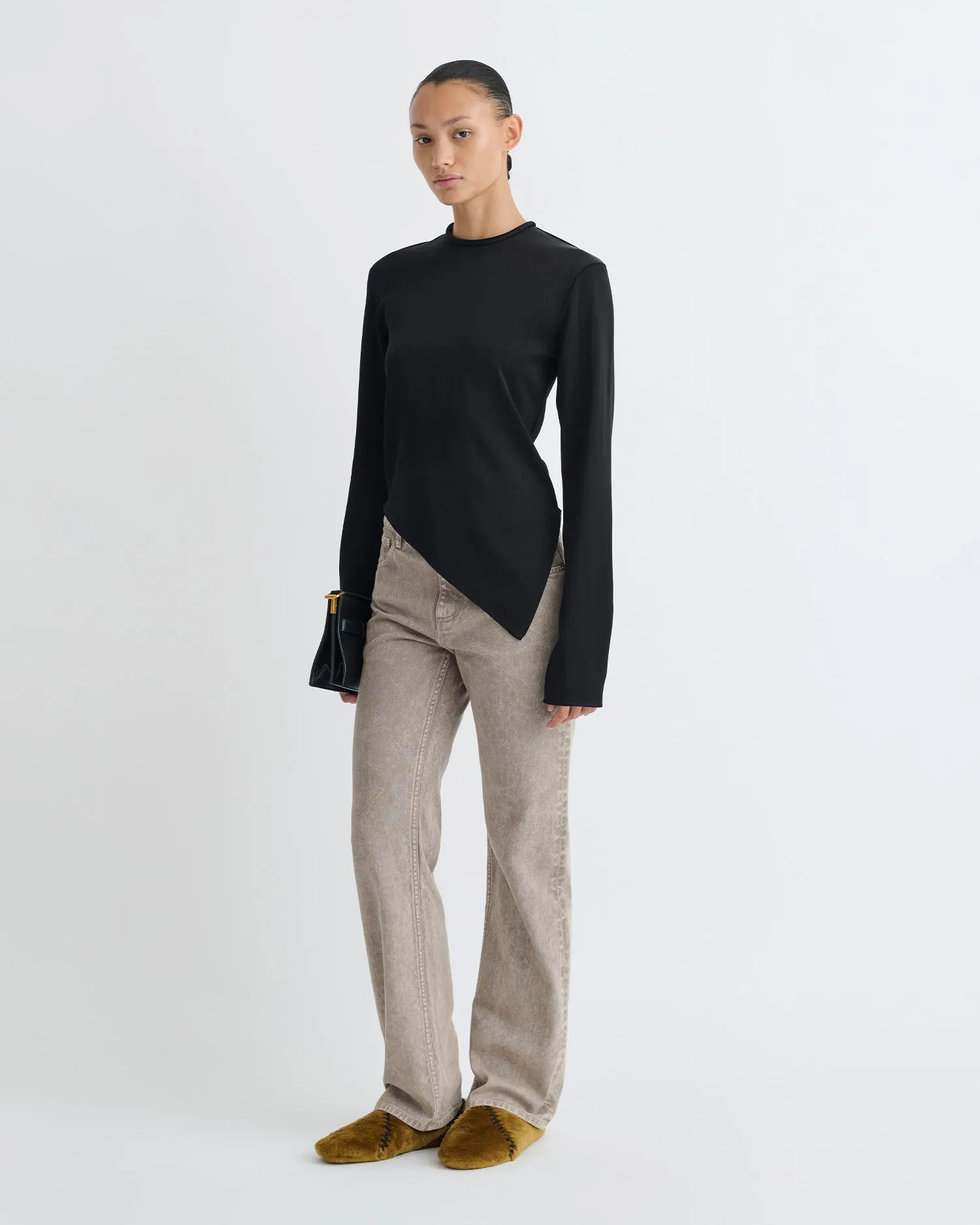 Endah - Crisp Satin Top - Black sold by Nanushka product image thumbnail 2