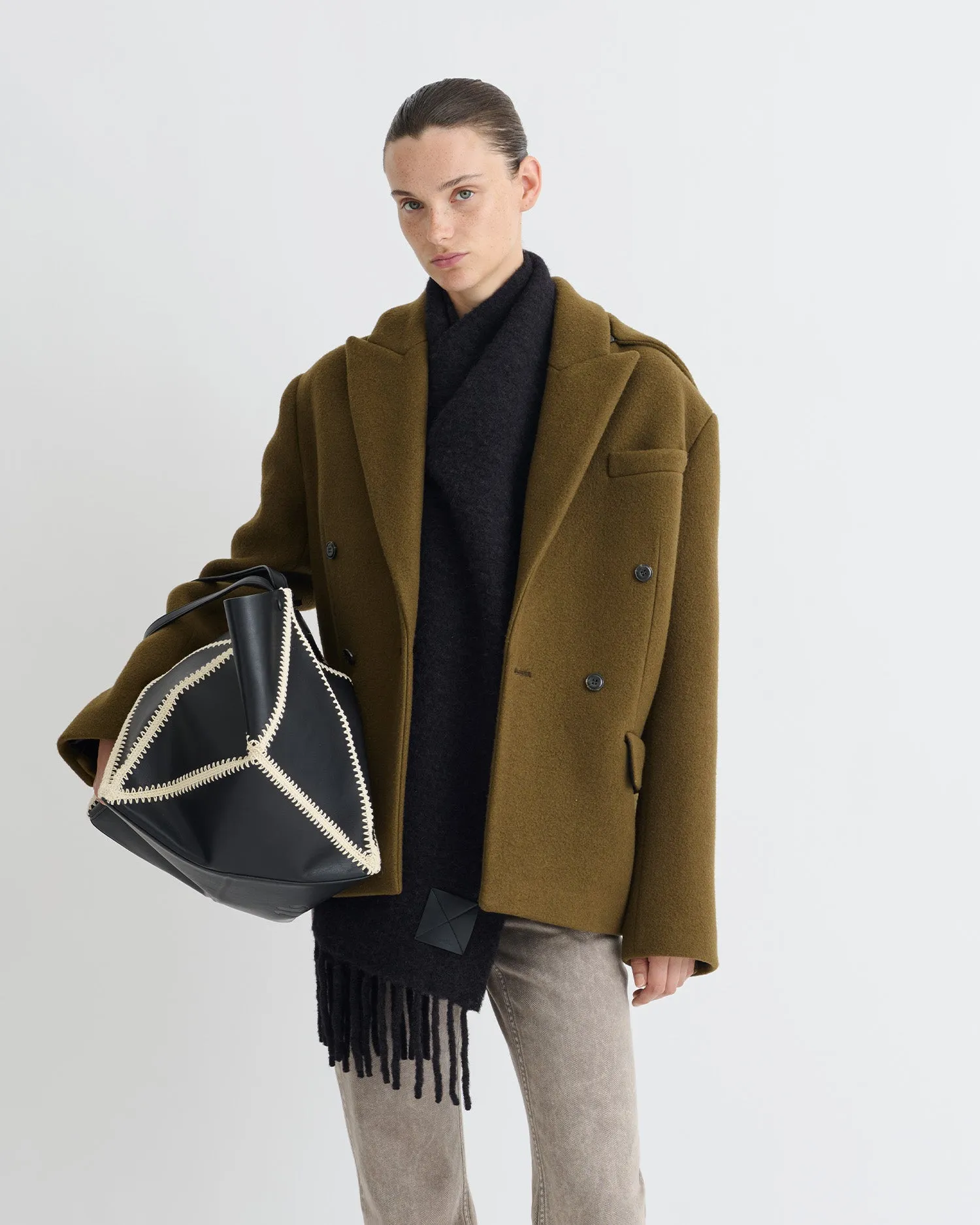 Brione - Blazer - Wood sold by Nanushka product image thumbnail 5