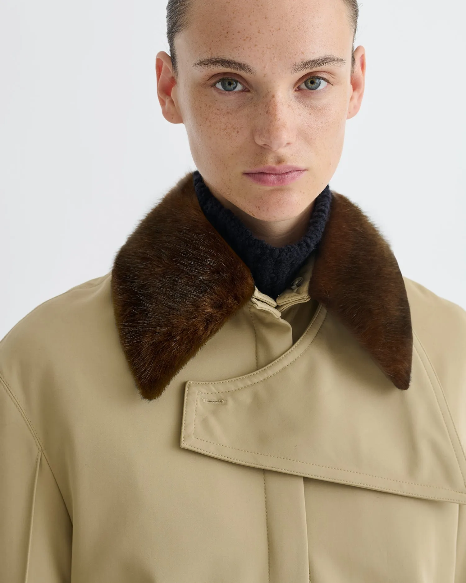 Talbot - Bonded Trench/Faux Fur Coat - Beige/Brown sold by Nanushka product image thumbnail 4
