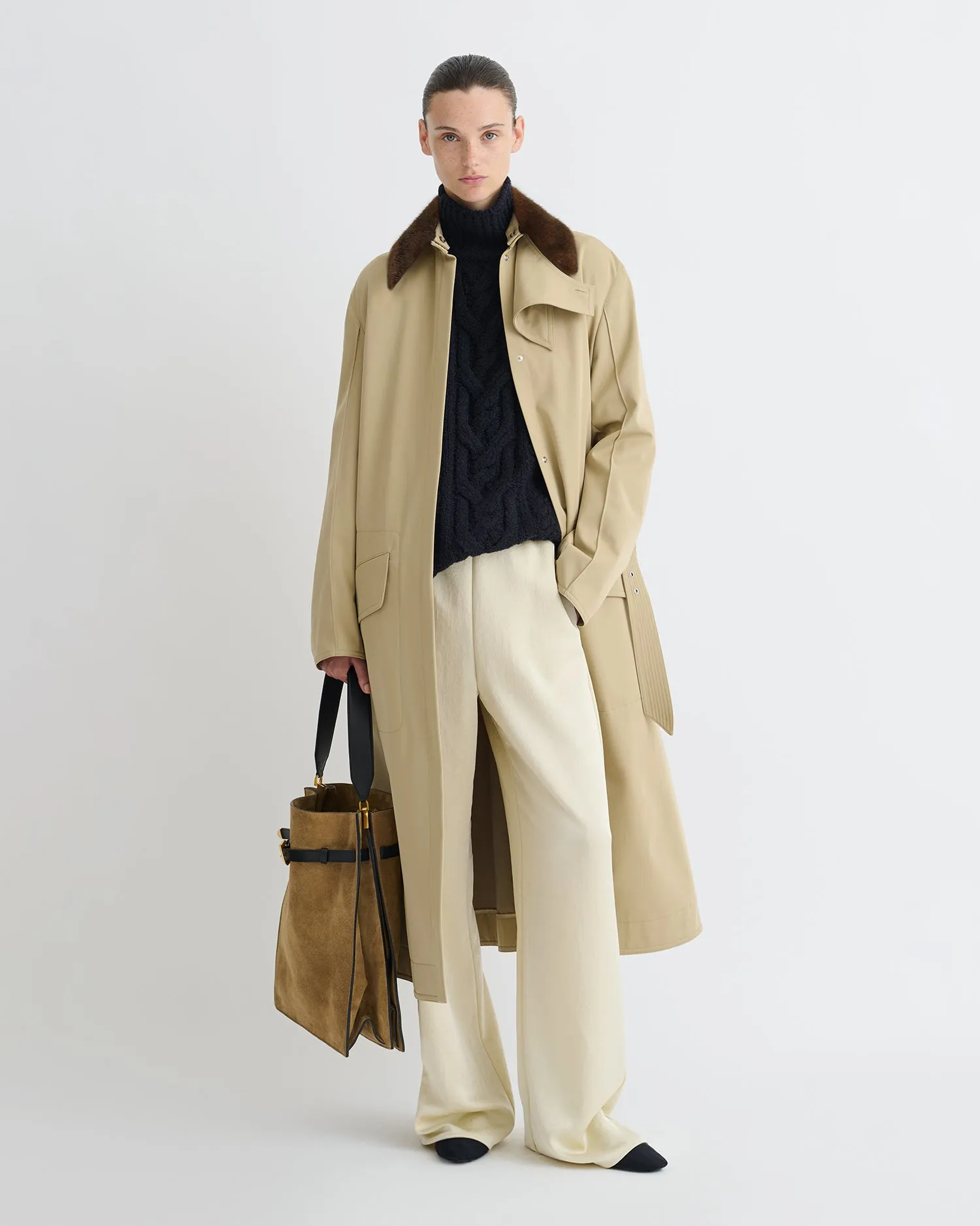 Talbot - Bonded Trench/Faux Fur Coat - Beige/Brown sold by Nanushka product image thumbnail 2