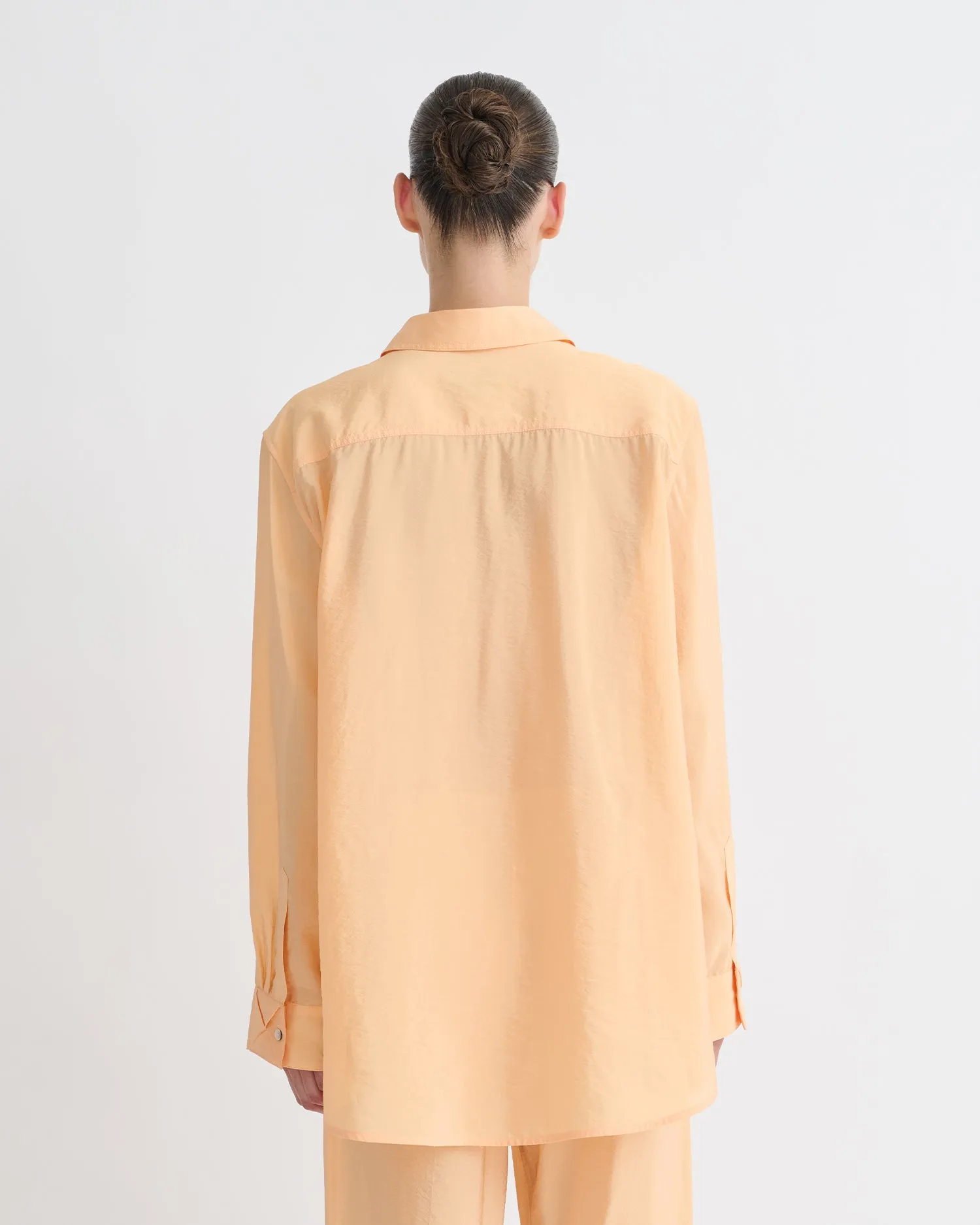 Arleen - Crepe Organza Shirt - Apricot sold by Nanushka product image thumbnail 5