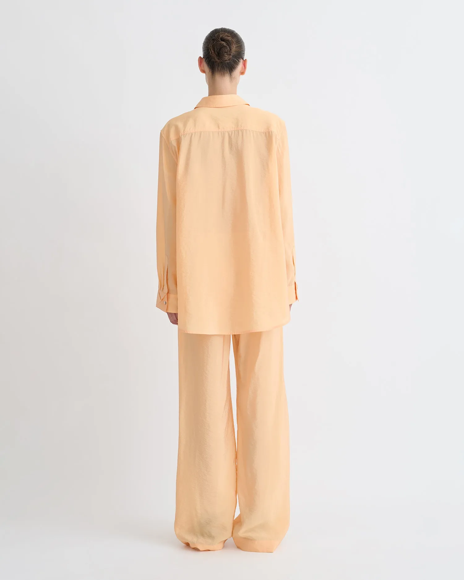 Arleen - Crepe Organza Shirt - Apricot sold by Nanushka product image thumbnail 3