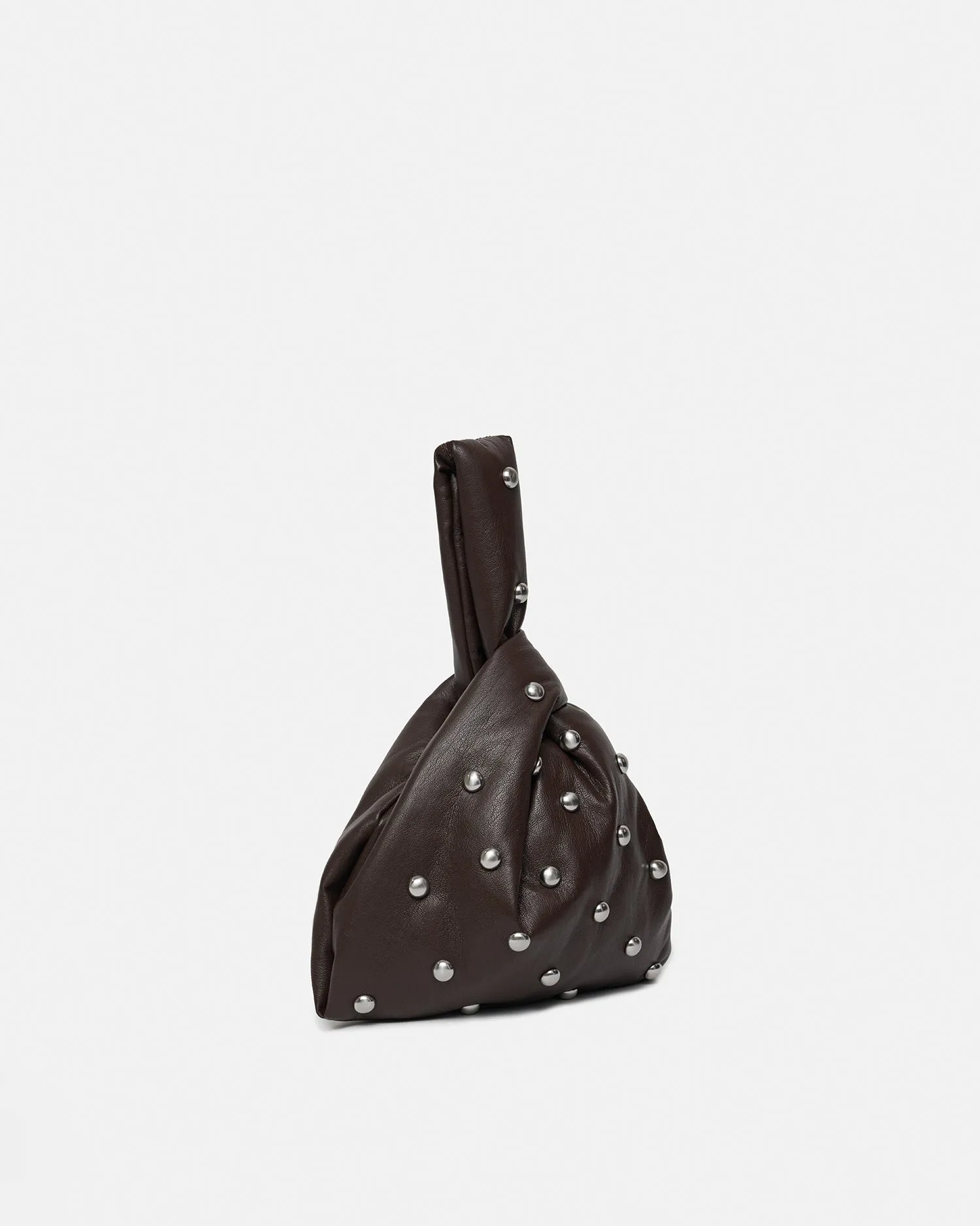 Jen Mini - Okobor/Studs Evening Bag - Coffee Grounds/Silver sold by Nanushka product image thumbnail 4