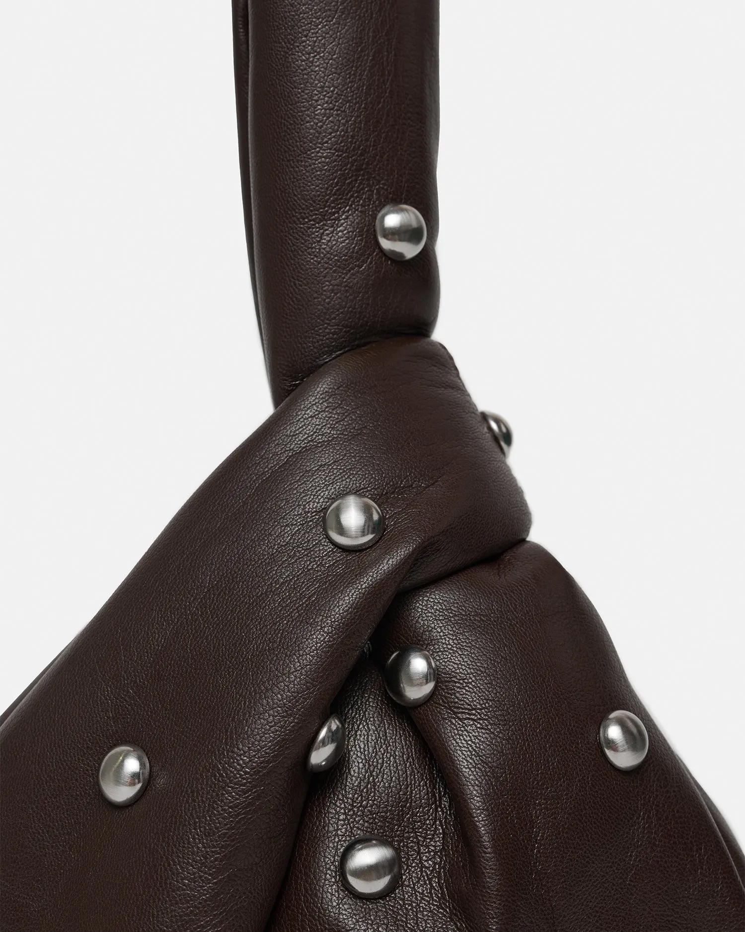 Jen Mini - Okobor/Studs Evening Bag - Coffee Grounds/Silver sold by Nanushka product image thumbnail 5