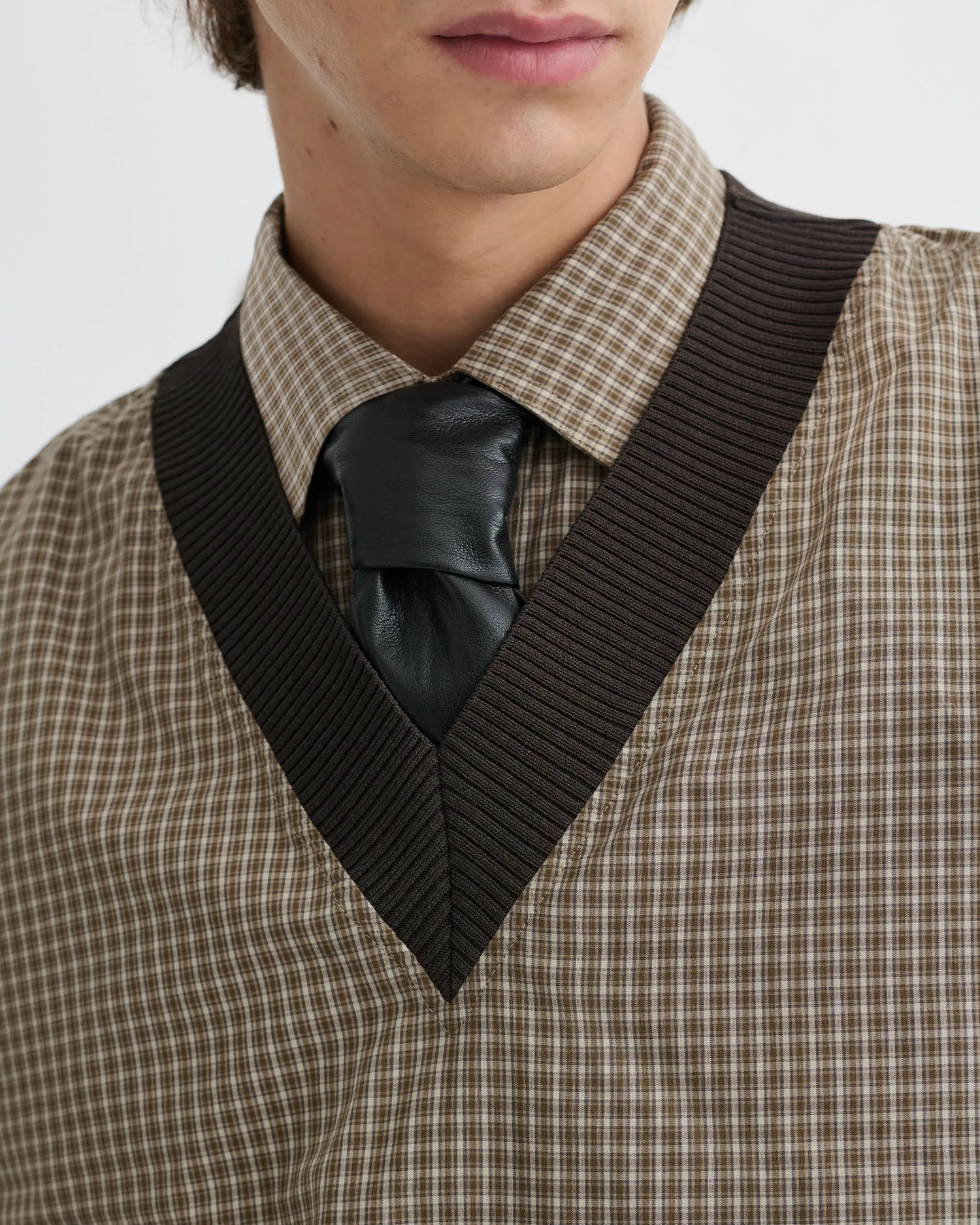 Jahan - V-neck top - Brown/Creme sold by Nanushka product image thumbnail 2
