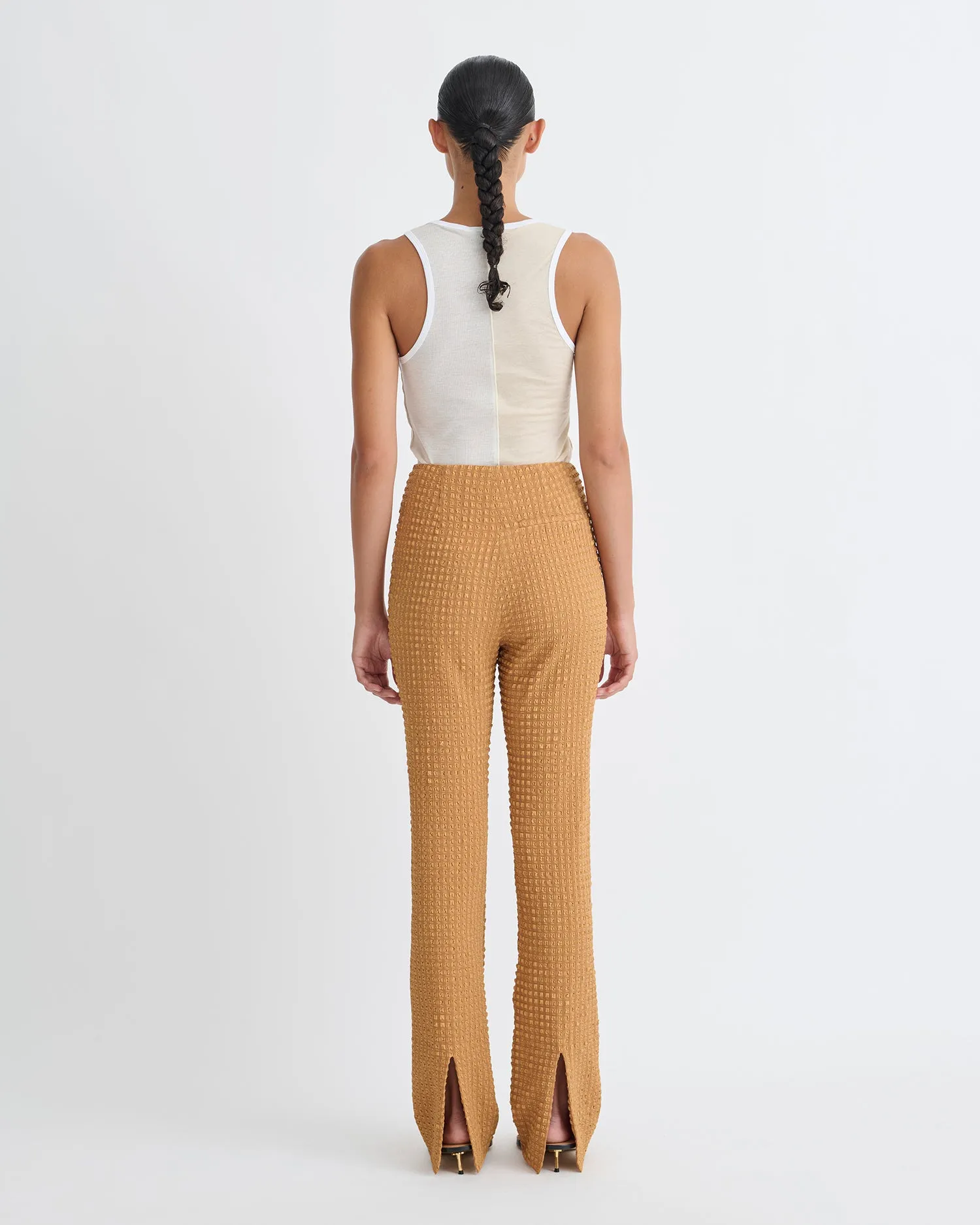 Juna - Seersucker Pants - Camel sold by Nanushka product image thumbnail 2