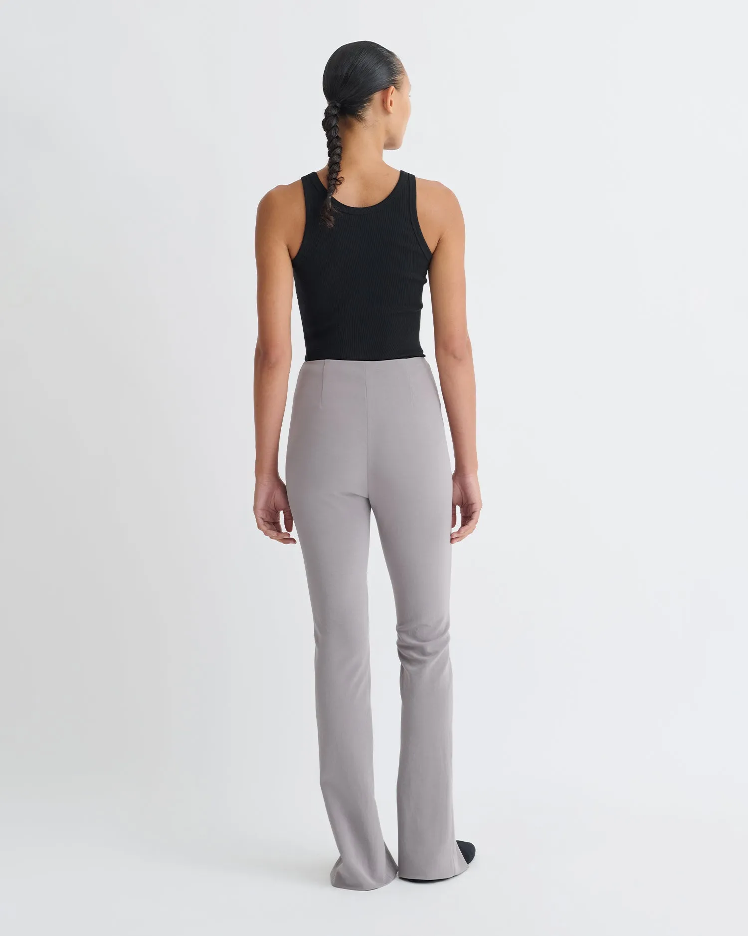 Luana - Front slit pants - Grey sold by Nanushka product image thumbnail 2