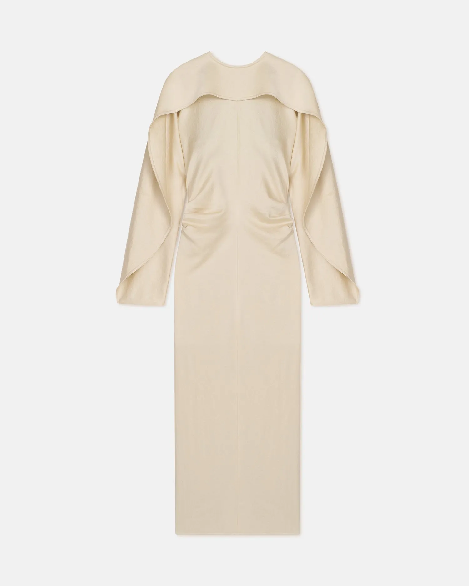 Jil - Crisp Satin Dress - Ecru sold by Nanushka product image thumbnail 3