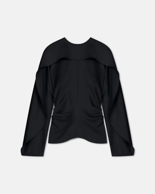 Jamille - Long sleeve top - Black made by Nanushka