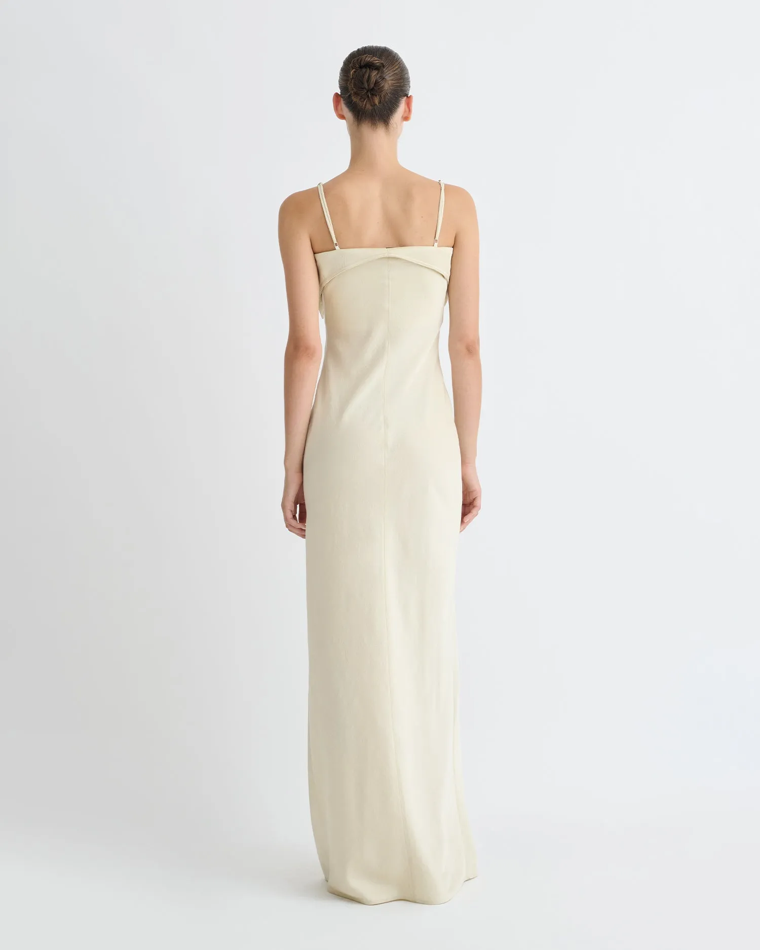 Nelma - Crisp Satin Dress - Ecru sold by Nanushka product image thumbnail 2