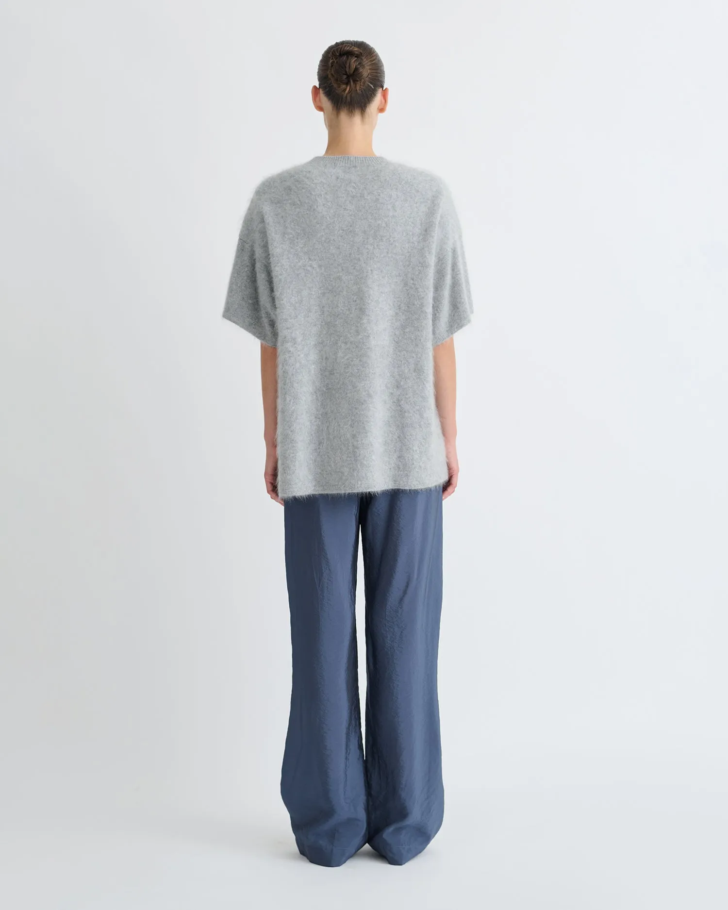 Arvenn - Crepe Organza Pants - Denim Blue sold by Nanushka product image thumbnail 4