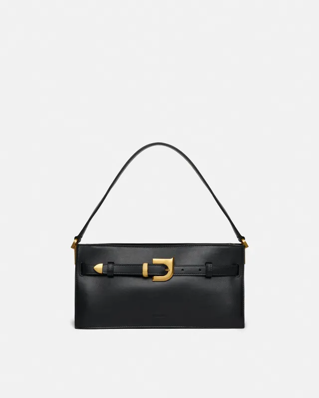 Harmonica Mini - Leather Bag - Black sold by Nanushka