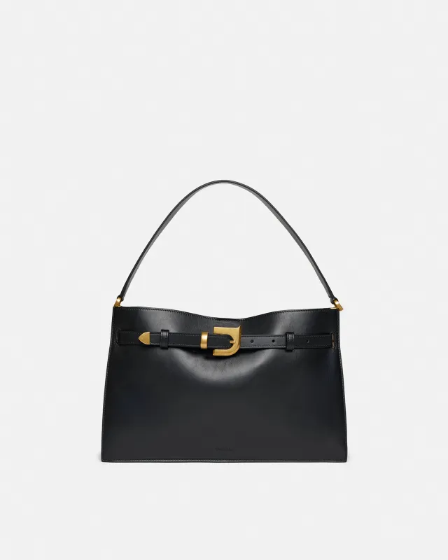 Harmonica - Leather Bag - Black sold by Nanushka