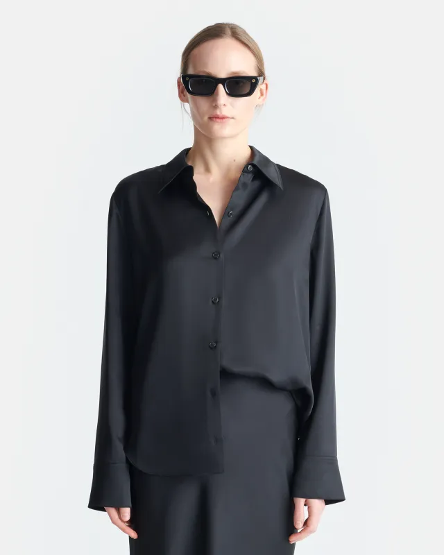 NAUM_BLACK_SLIP SATIN sold by Nanushka