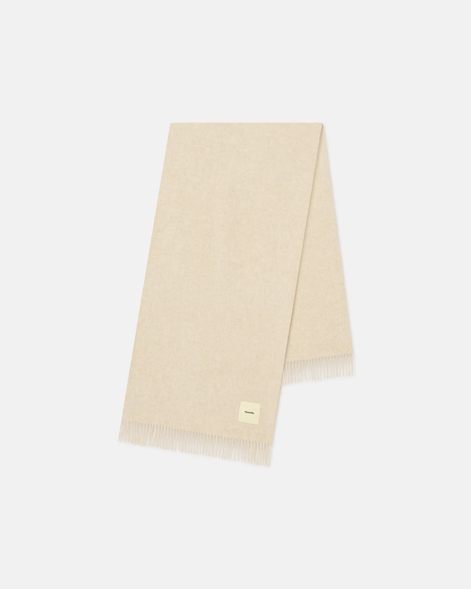 Keaton - Wide Blanket Fringe Scarf - Light Beige sold by Nanushka product image thumbnail 3