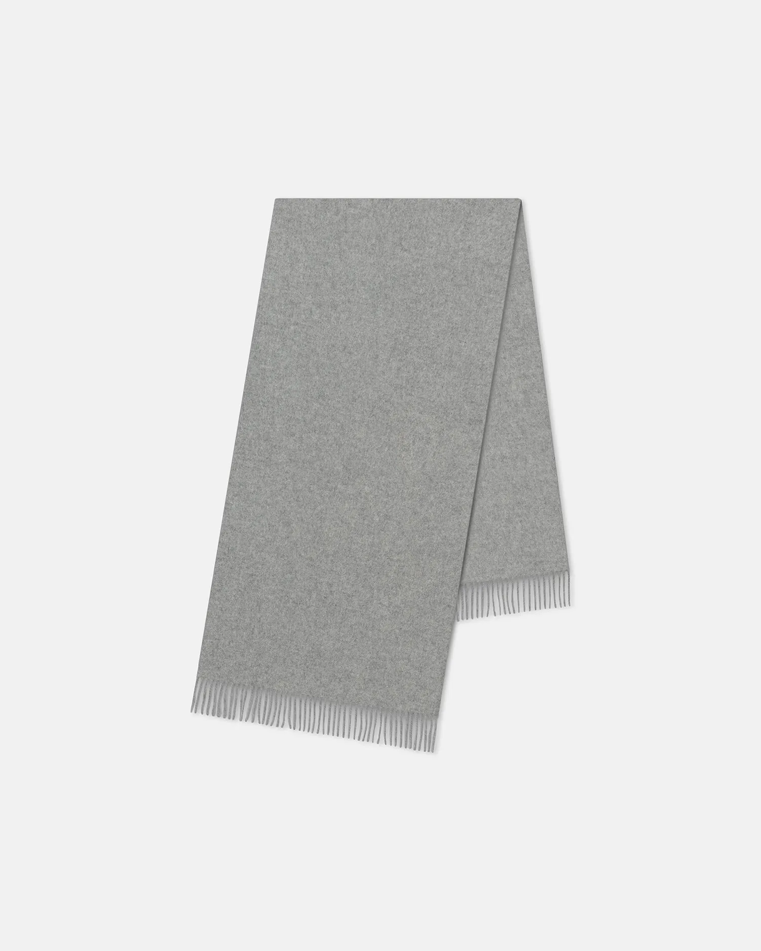 Keaton - Wide Blanket Fringe Scarf - Grey Melange sold by Nanushka product image thumbnail 3