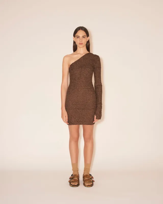 Mitra - Sale One Shoulder Dress - Brown sold by Nanushka