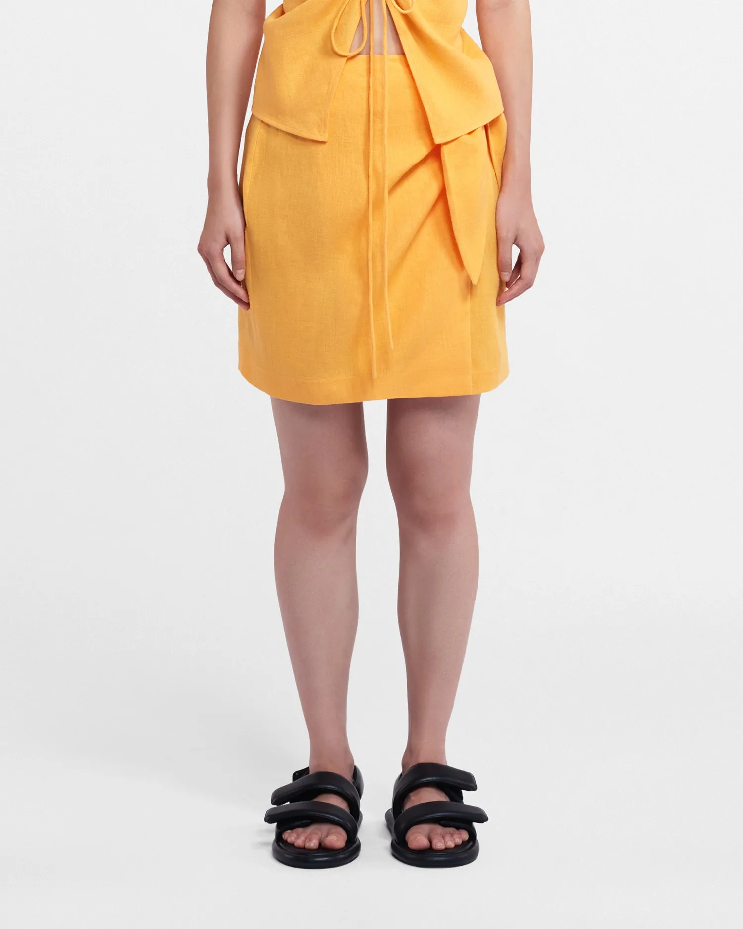 Keona - Sale Linen Wrap Skirt - Orange Pf23 sold by Nanushka product image thumbnail 2