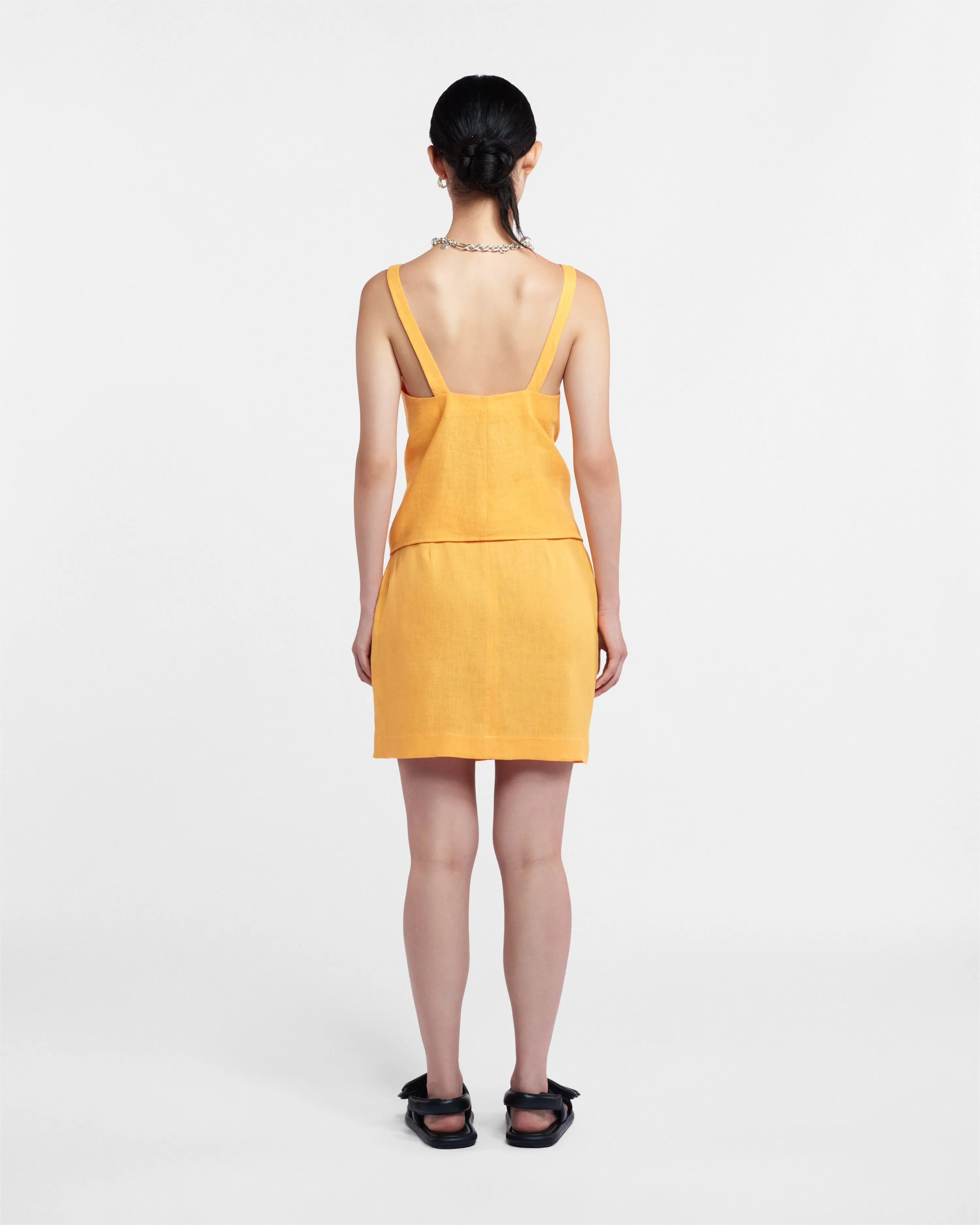 Keona - Sale Linen Wrap Skirt - Orange Pf23 sold by Nanushka product image thumbnail 4