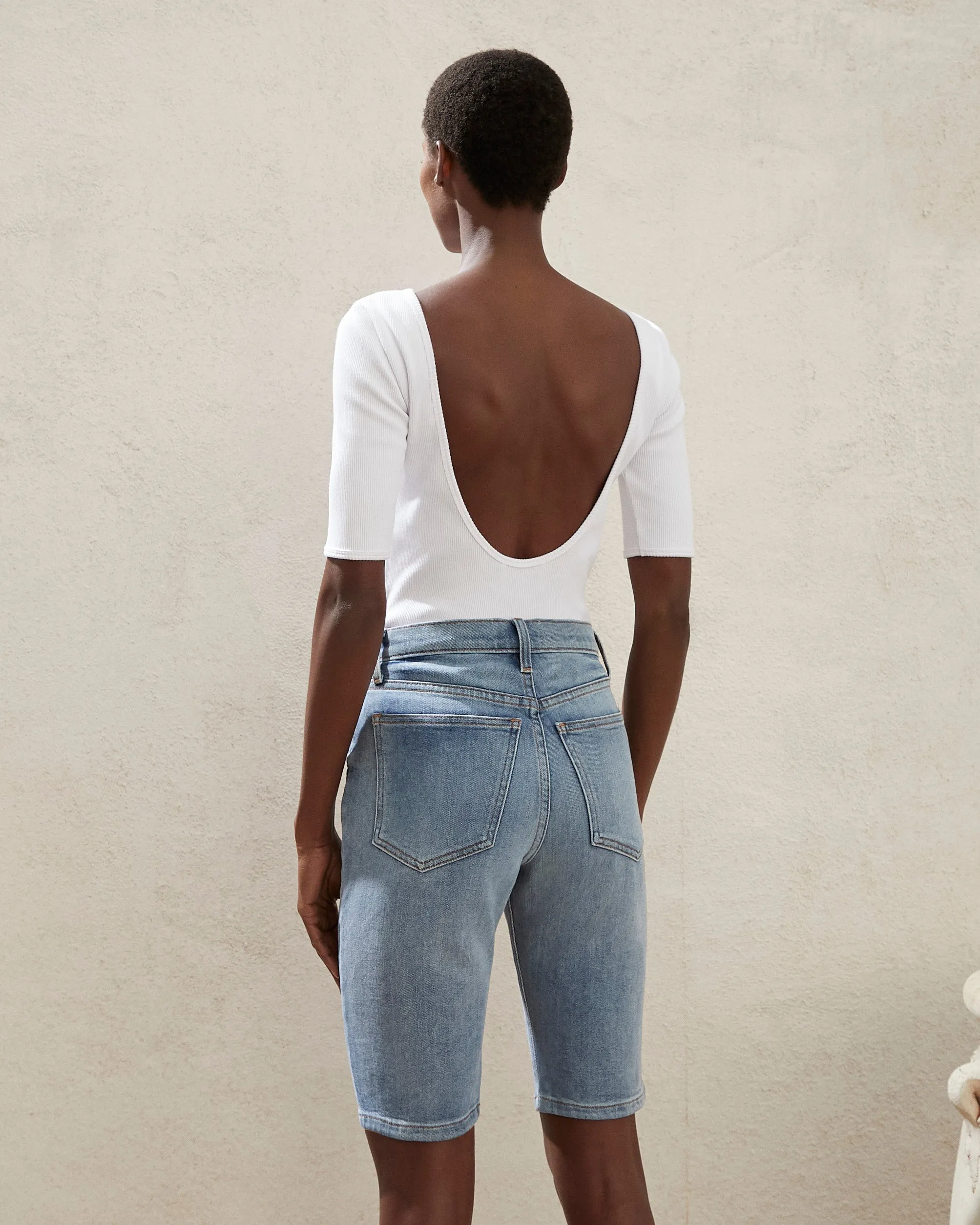 Kiki - Stretch Denim Biker - Blue Wash sold by Nanushka product image thumbnail 4