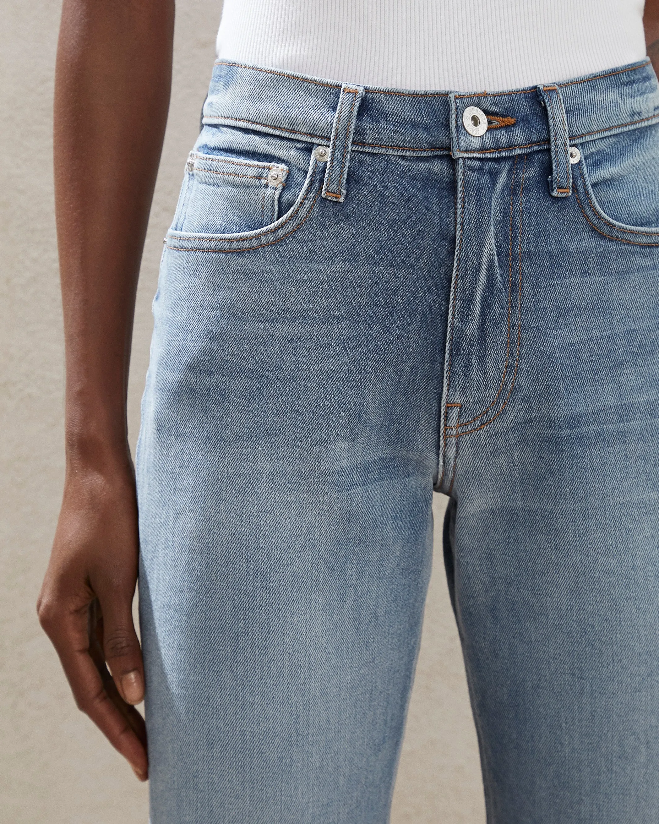 Kiki - Stretch Denim Biker - Blue Wash sold by Nanushka product image thumbnail 3