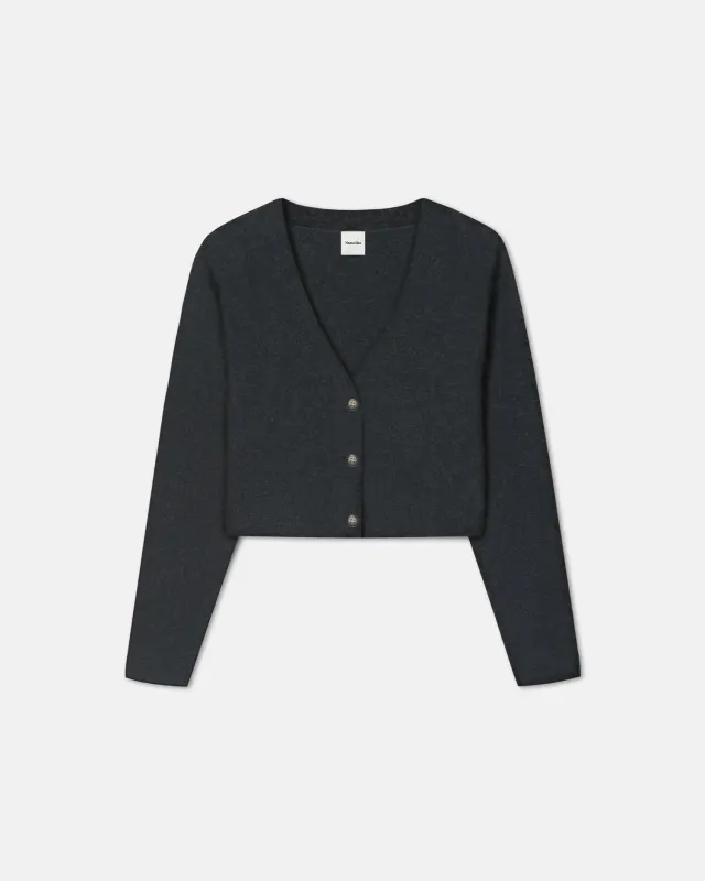 Henny - Brushed Cashmere Cardigan - Black sold by Nanushka