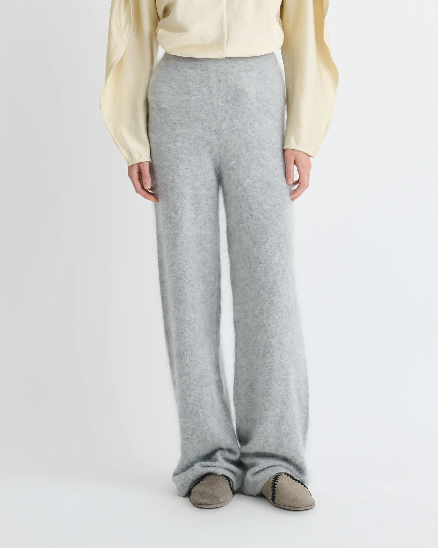 Ewerly - Brushed Cashmere Pants - Grey sold by Nanushka