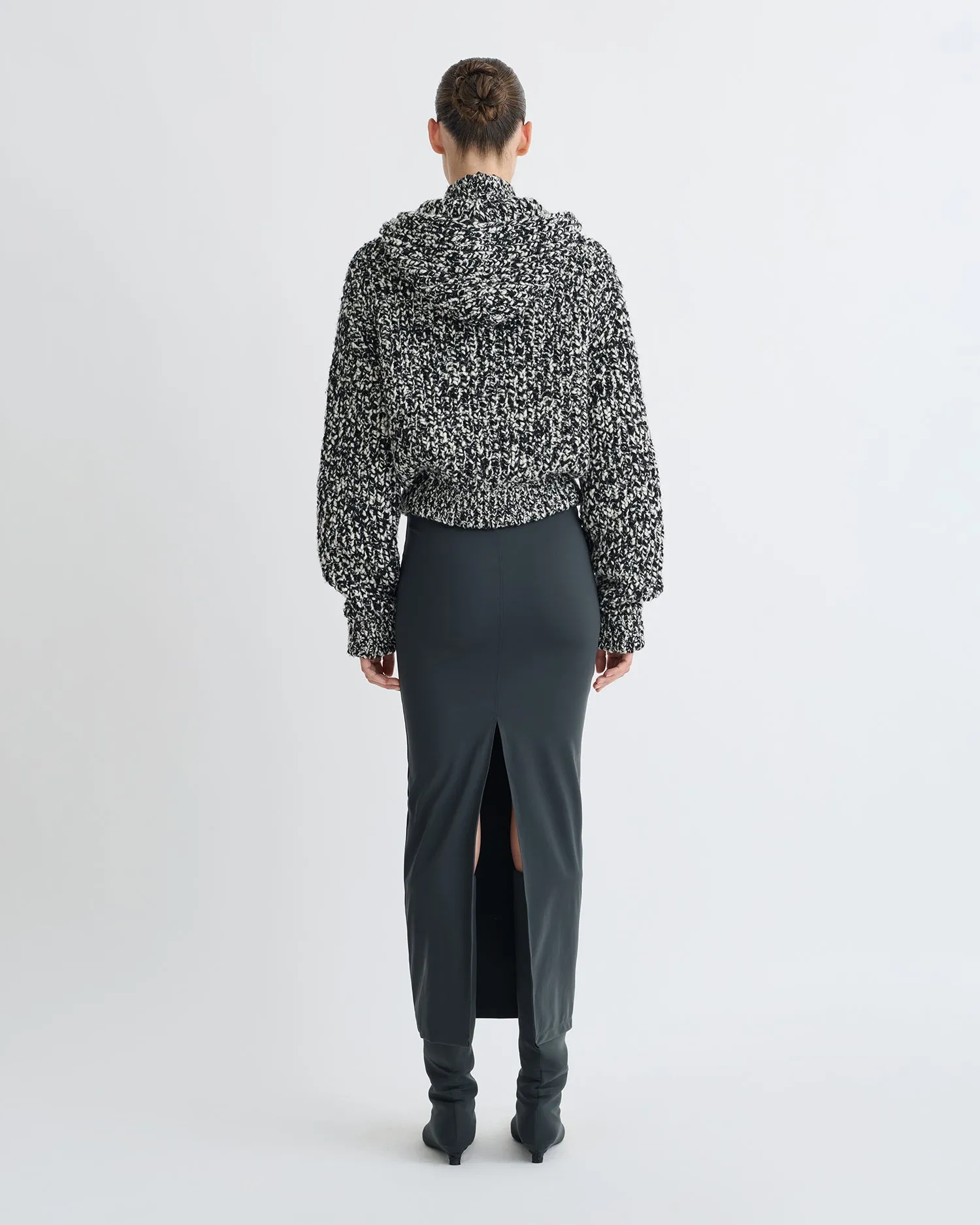 Sonnet - Mouline Slub Wool Jacket - Black/White sold by Nanushka product image thumbnail 2