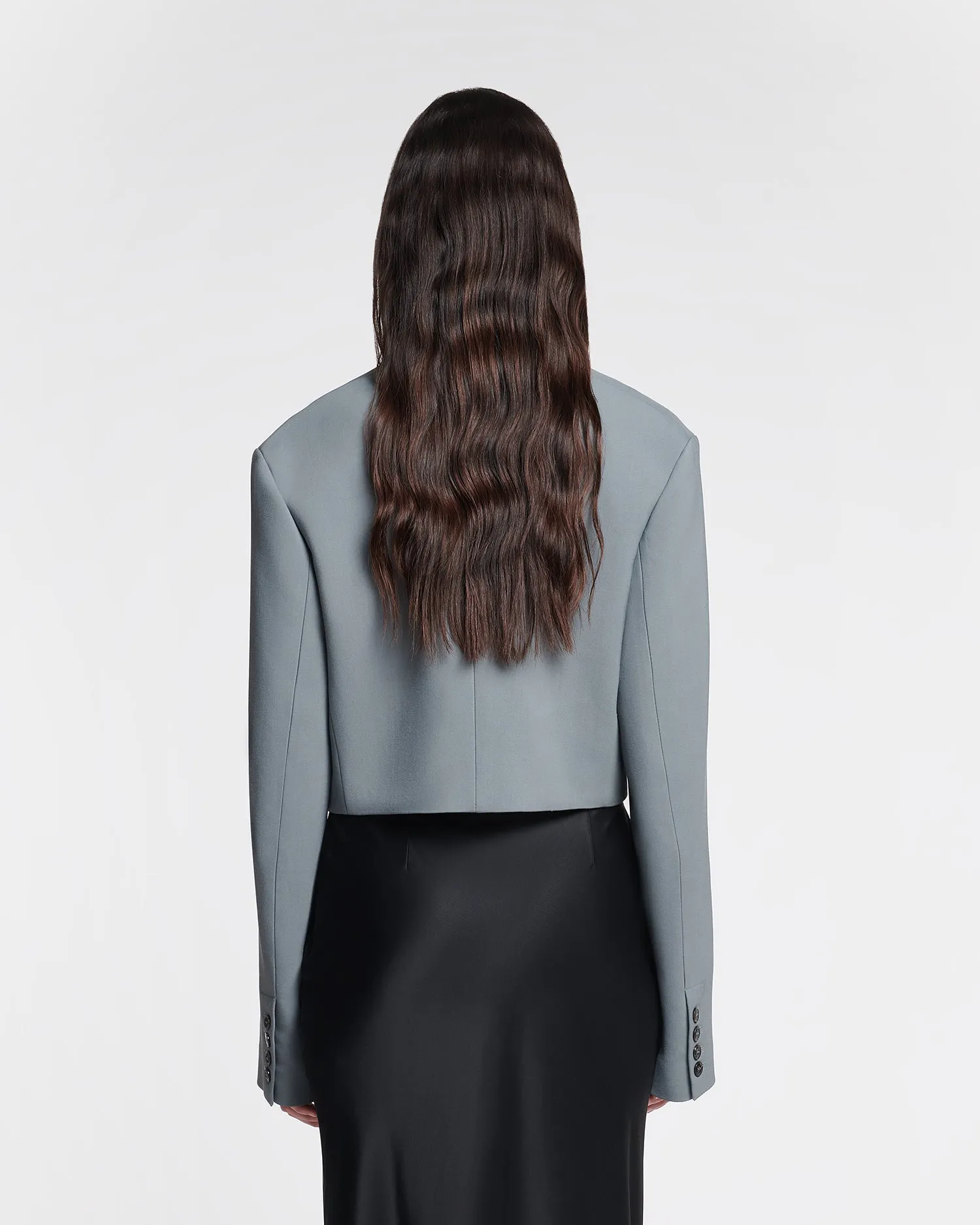 Aidula - Cropped Blazer - Steel Blue sold by Nanushka product image thumbnail 2