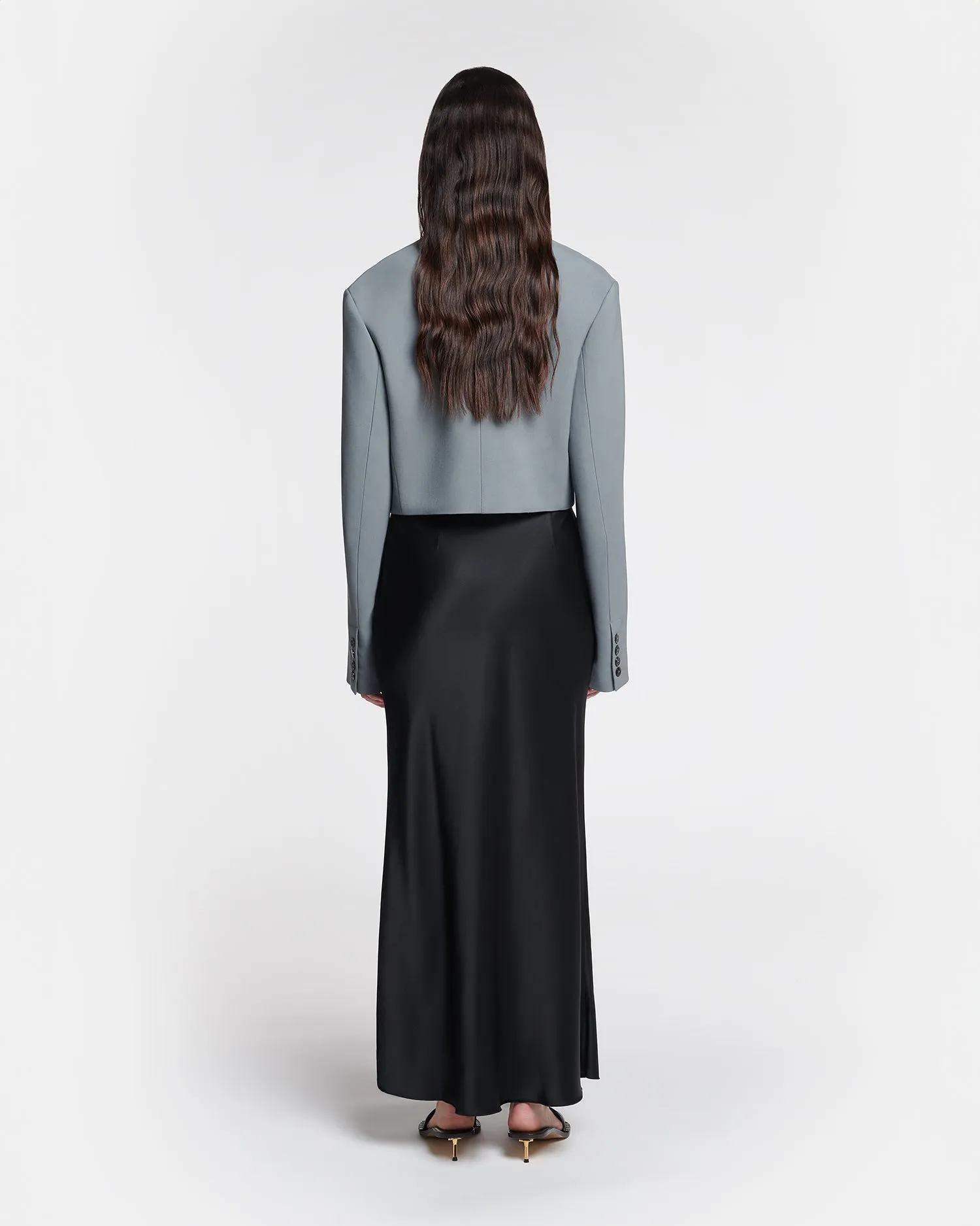 Aidula - Cropped Blazer - Steel Blue sold by Nanushka product image thumbnail 4