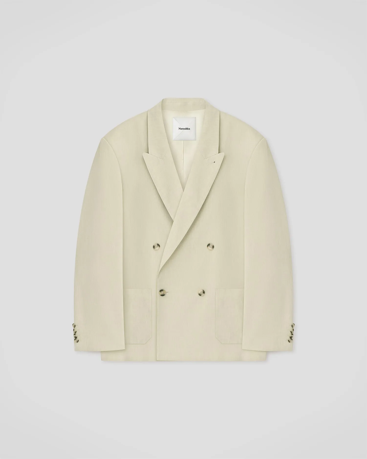 Anselm - Double-breasted blazer - Faded Sage sold by Nanushka product image thumbnail 4
