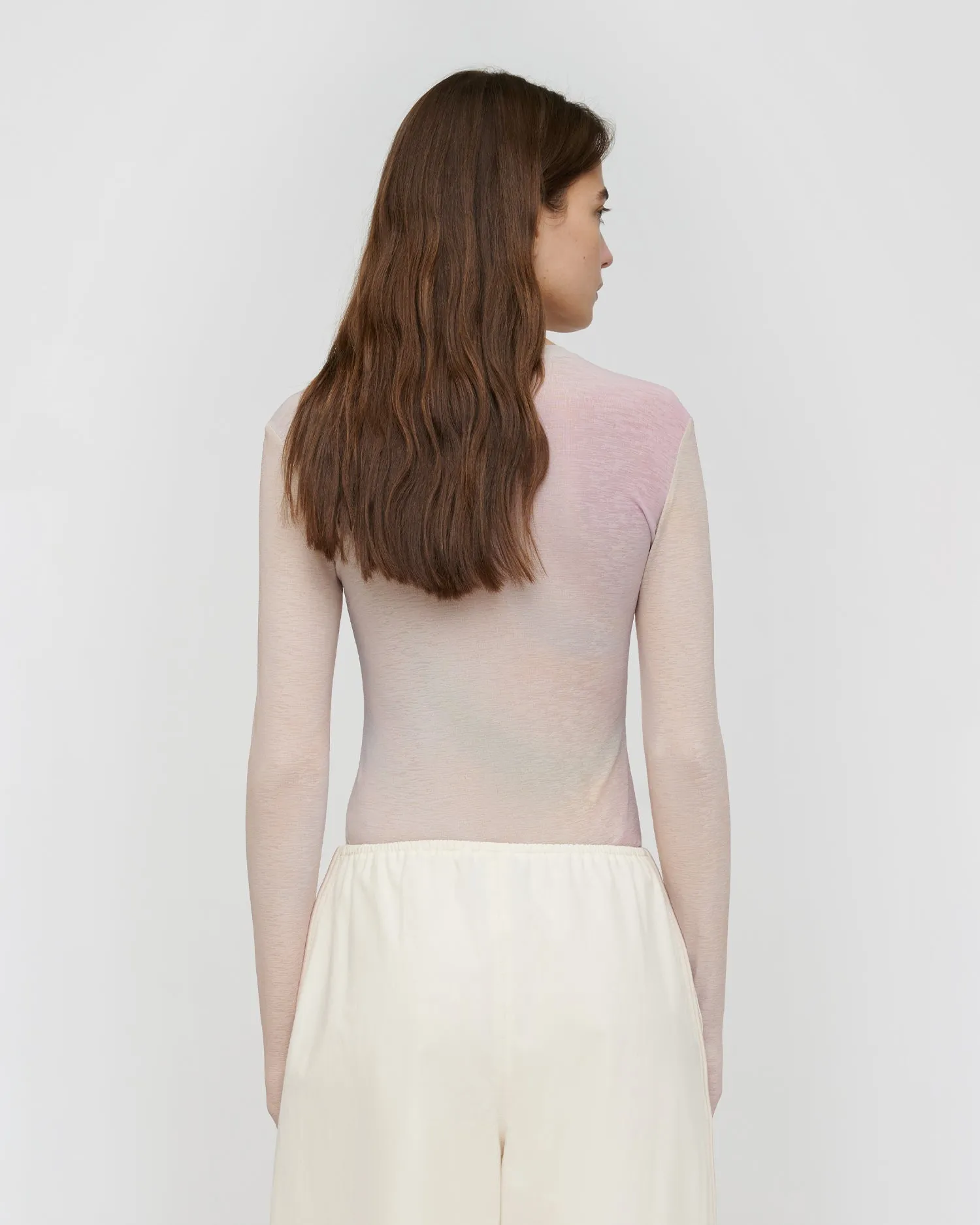 Lymee - Mesh Jersey Top - Sunrise Haze sold by Nanushka product image thumbnail 4