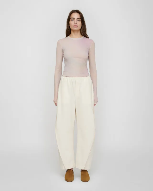 Lymee - Mesh Jersey Top - Sunrise Haze made by Nanushka