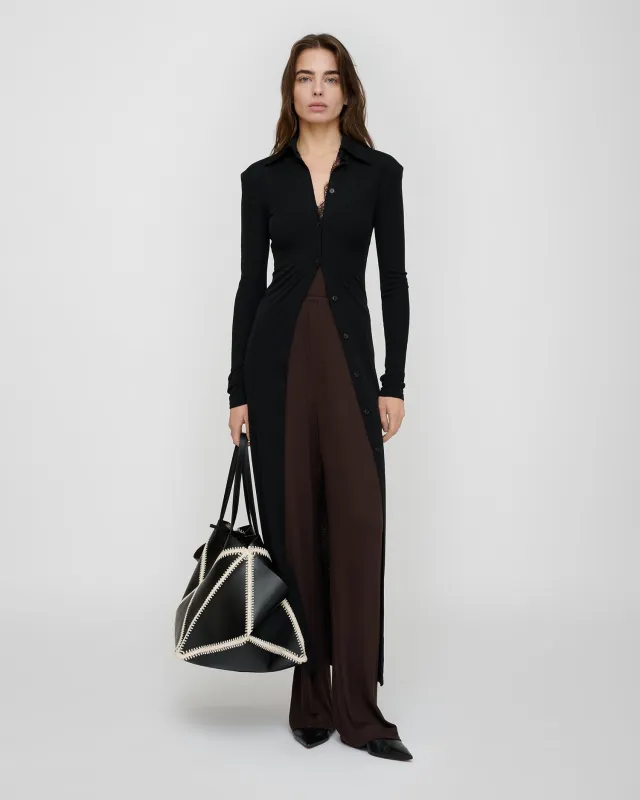 Dhara - Mesh Jersey Dress - Black sold by Nanushka