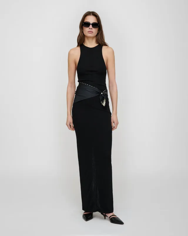 Tarla - Mesh Jersey Dress - Black sold by Nanushka