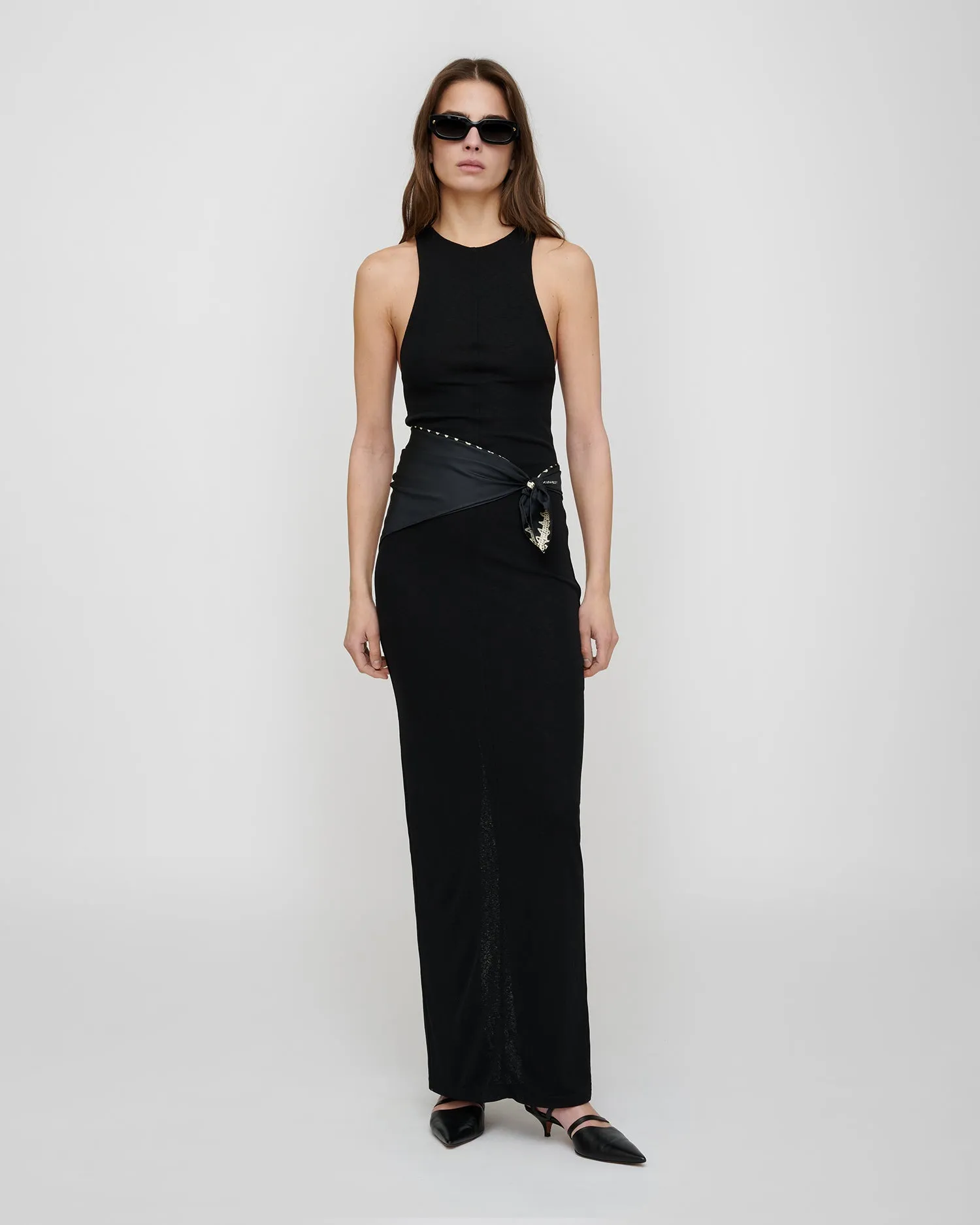 Tarla - Mesh Jersey Dress - Black sold by Nanushka