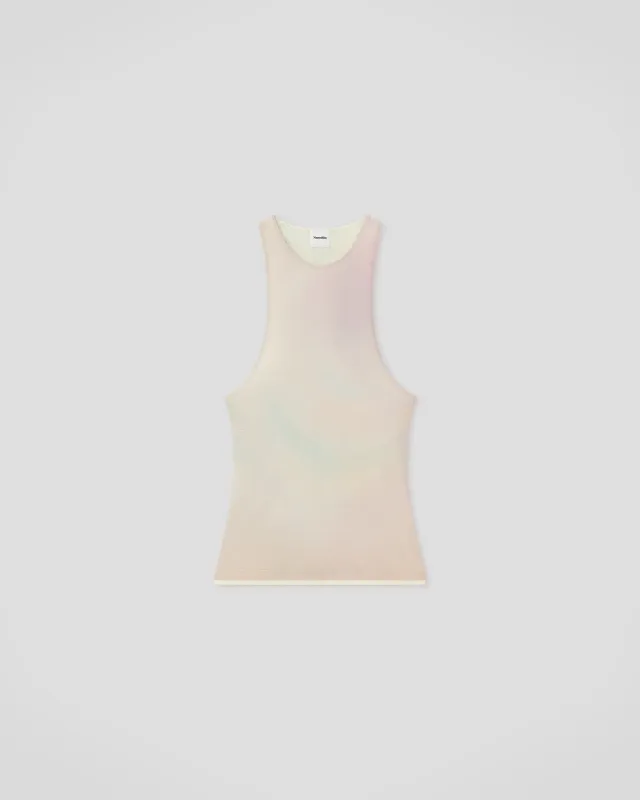 Anila - Mesh Jersey Tank - Sunrise Haze sold by Nanushka