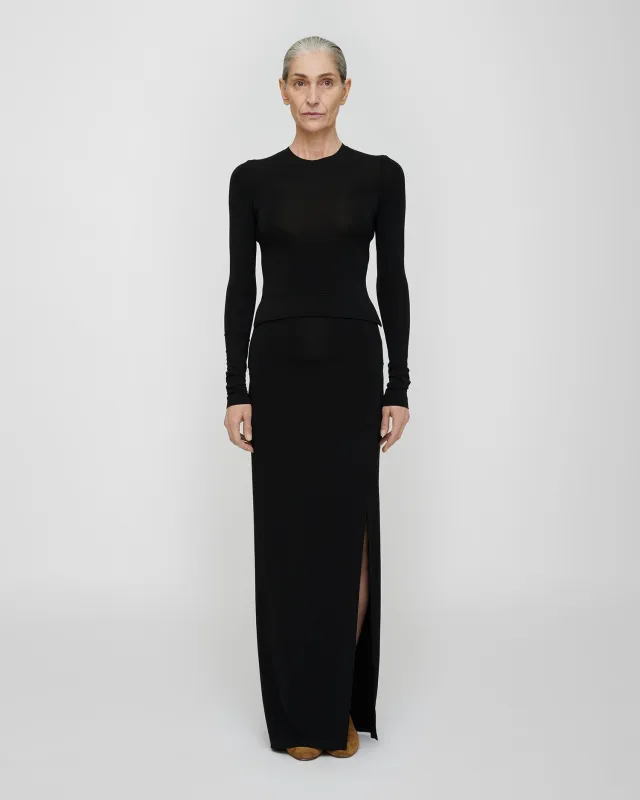 Shada - Fluid Jersey Dress - Black sold by Nanushka