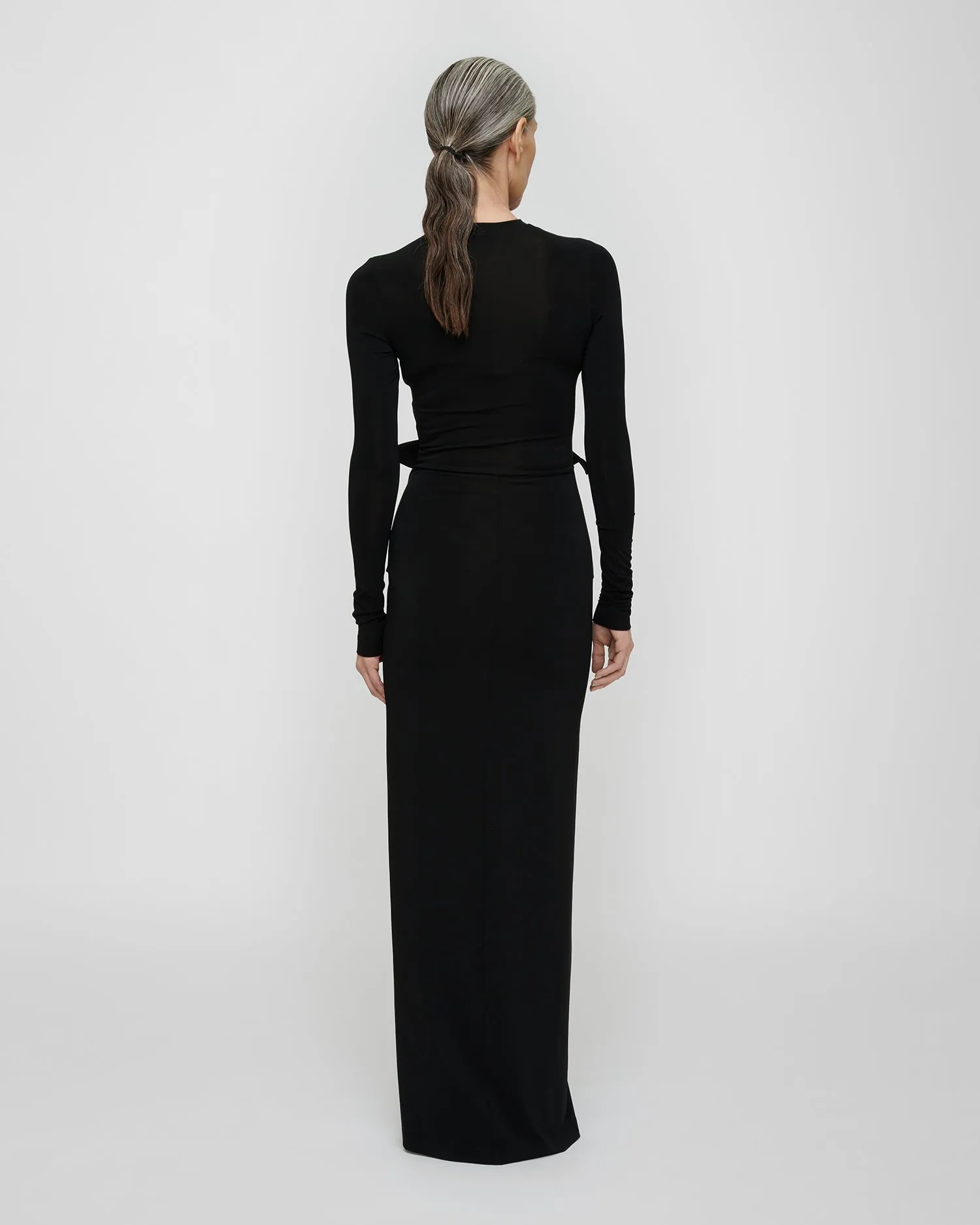 Shada - Fluid Jersey Dress - Black sold by Nanushka product image thumbnail 2