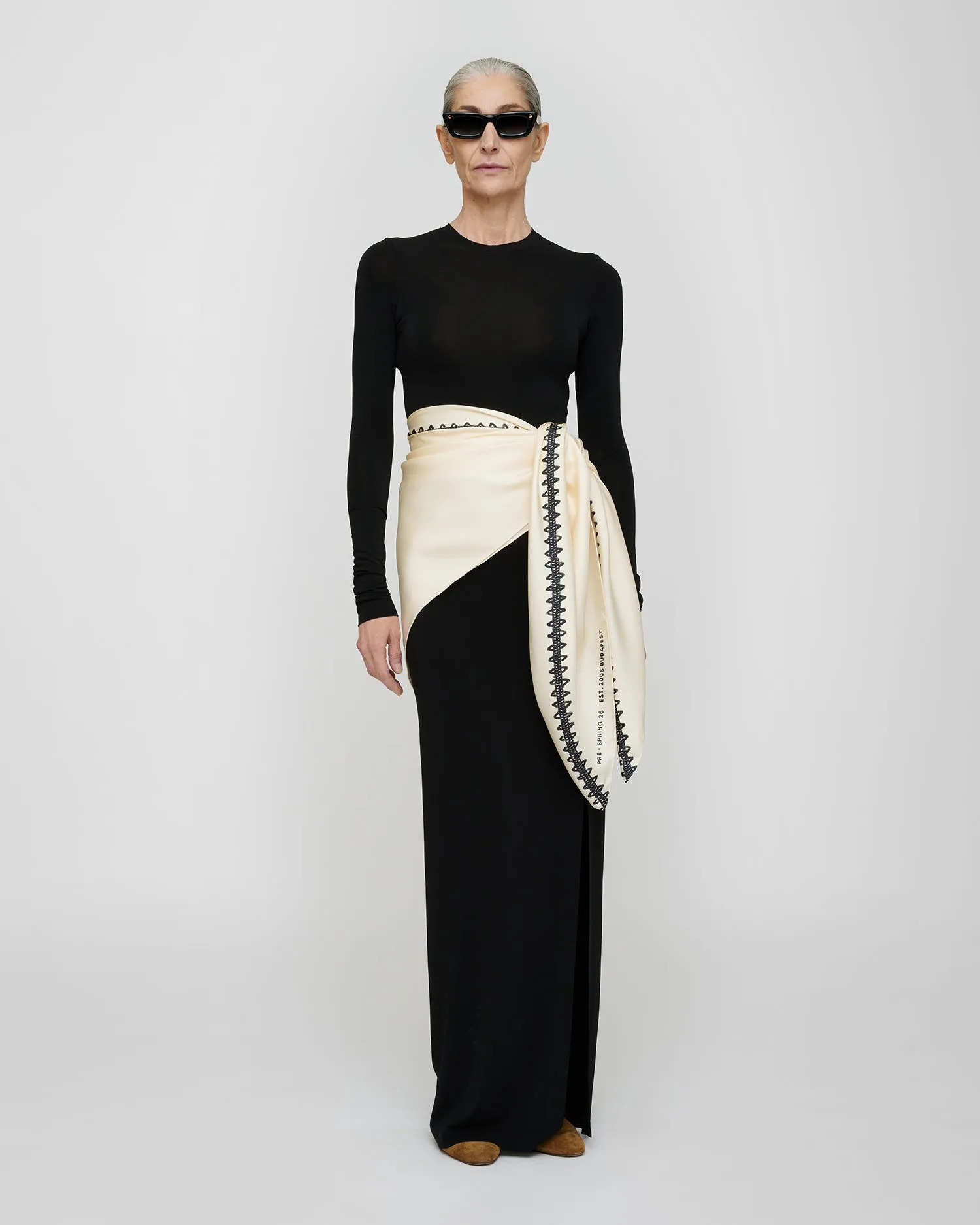 Shada - Fluid Jersey Dress - Black sold by Nanushka product image thumbnail 4