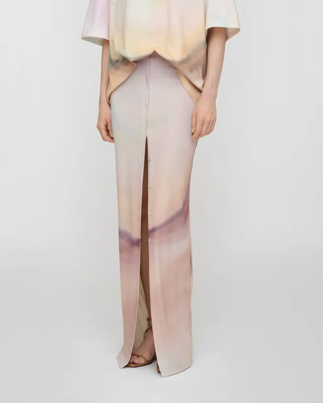 Mahika - Mesh Jersey Skirt - Sunrise Haze made by Nanushka