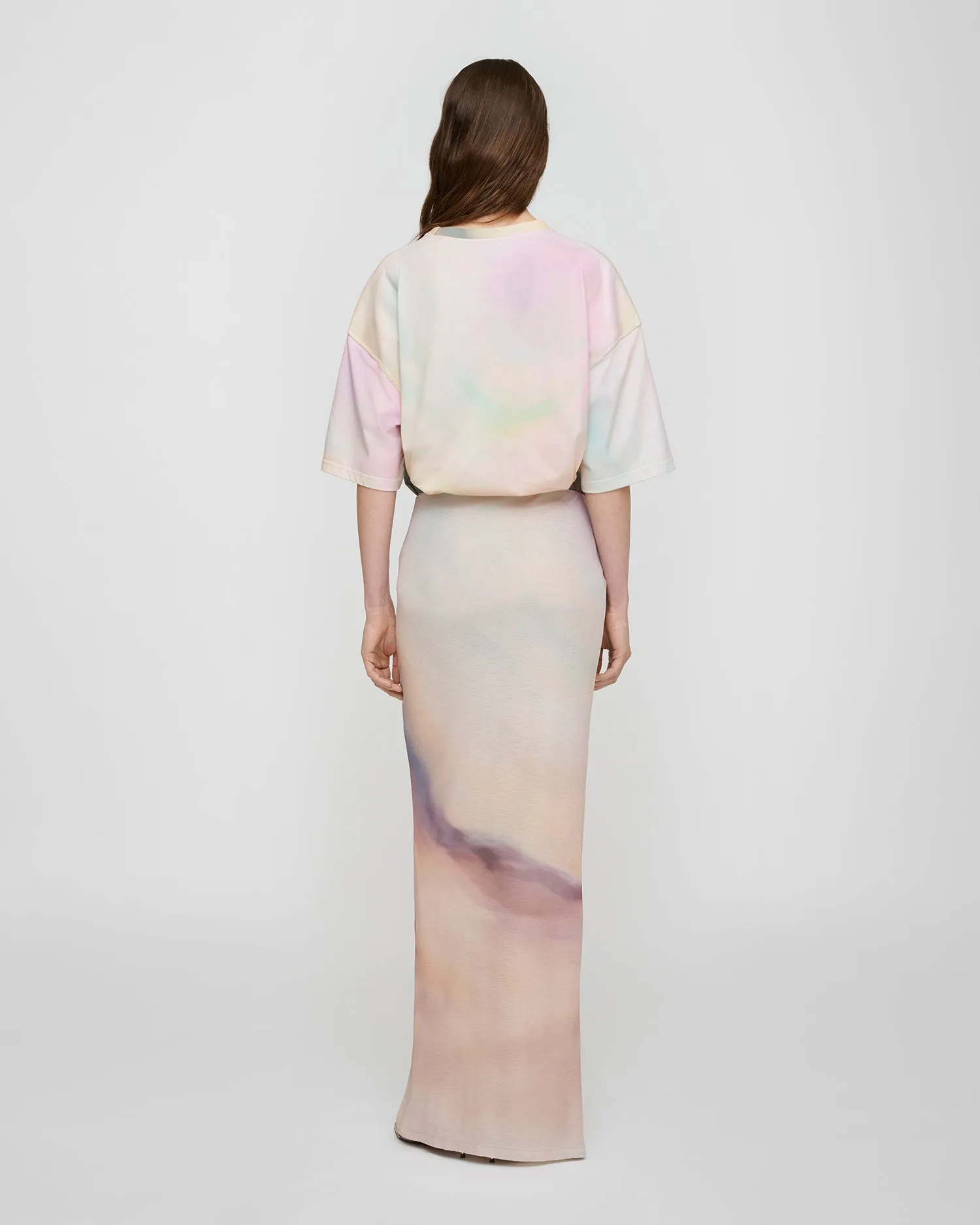 Mahika - Mesh Jersey Skirt - Sunrise Haze sold by Nanushka product image thumbnail 4