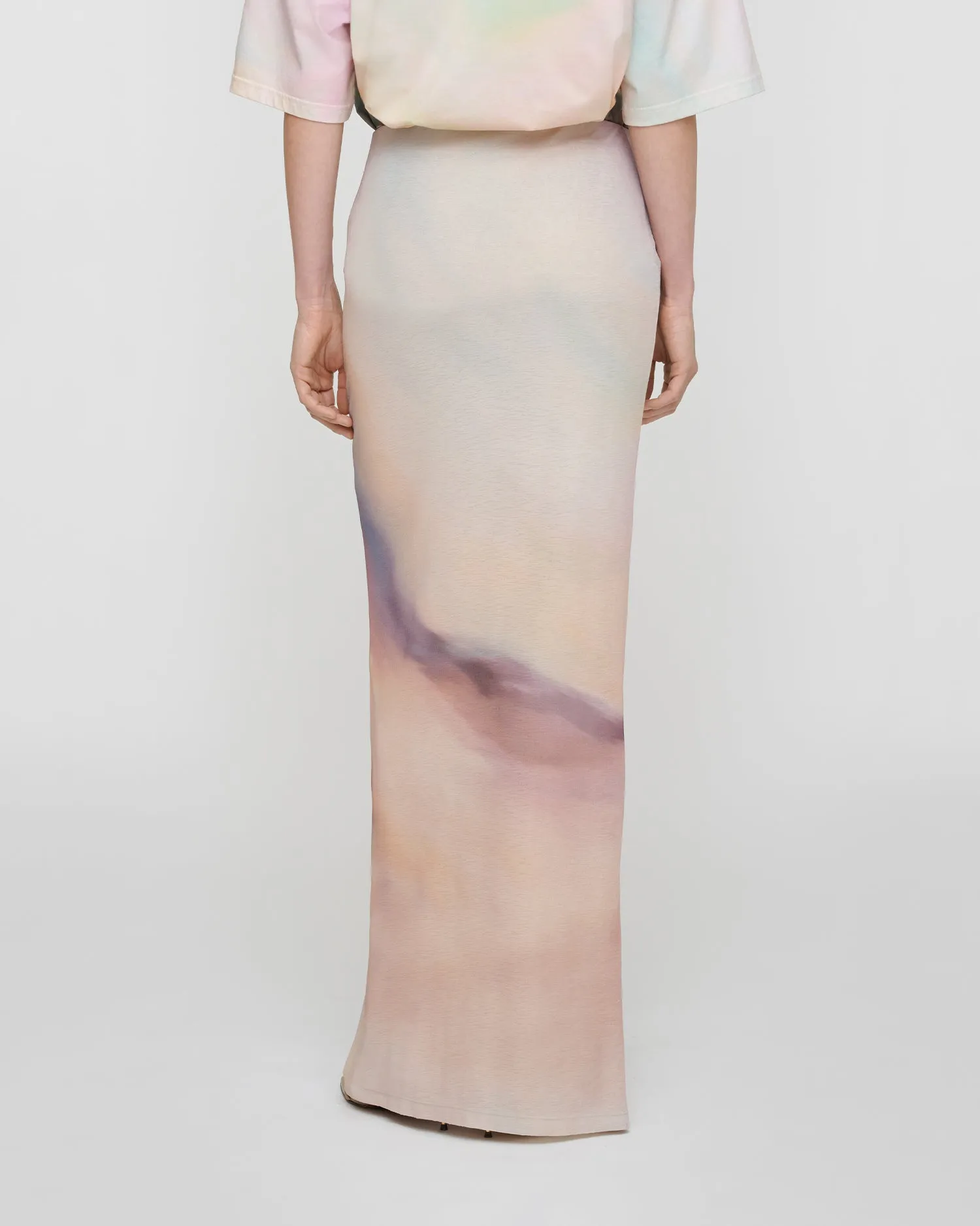 Mahika - Mesh Jersey Skirt - Sunrise Haze sold by Nanushka product image thumbnail 2