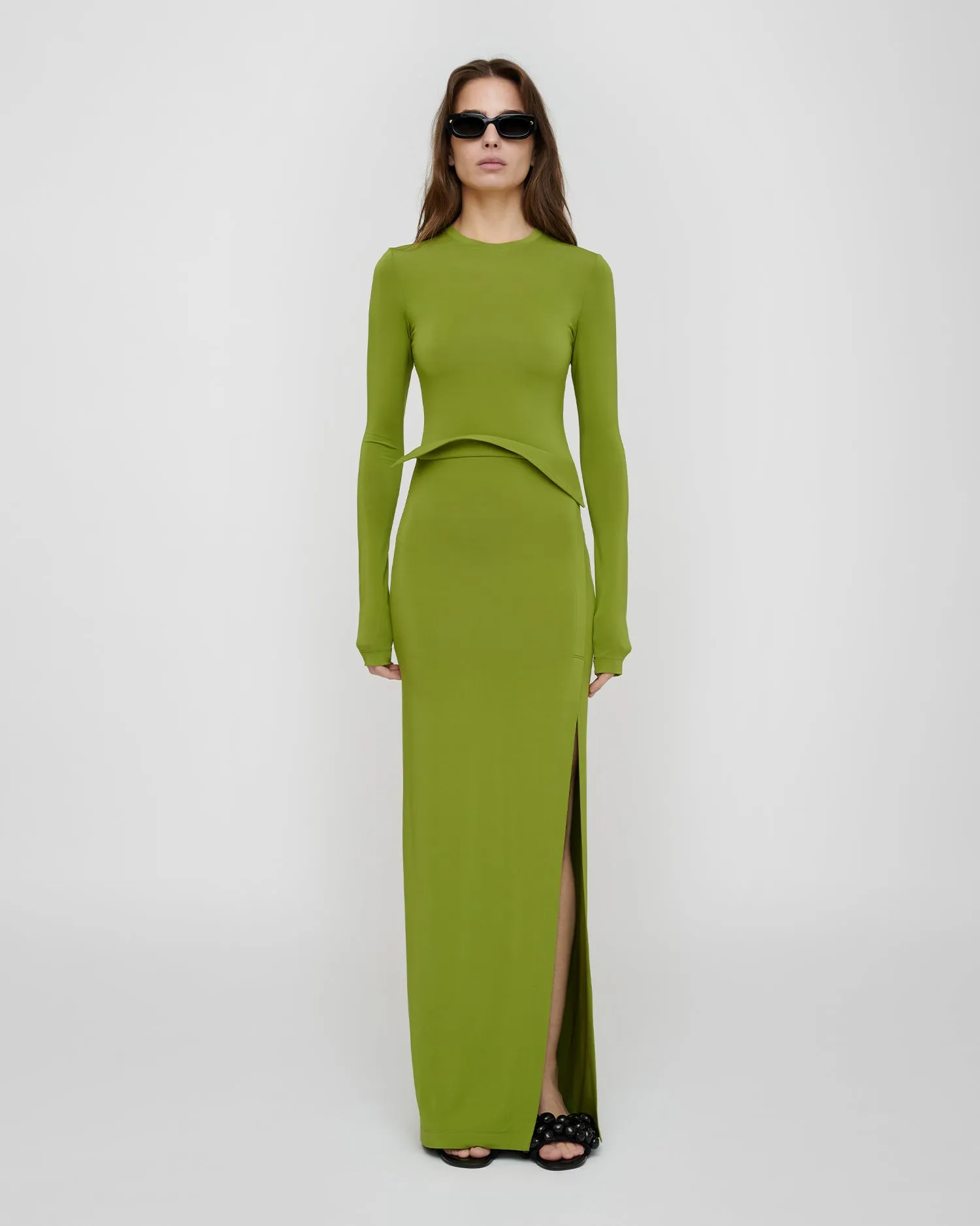 Shada - Fluid Jersey Dress - Green sold by Nanushka product image thumbnail 3